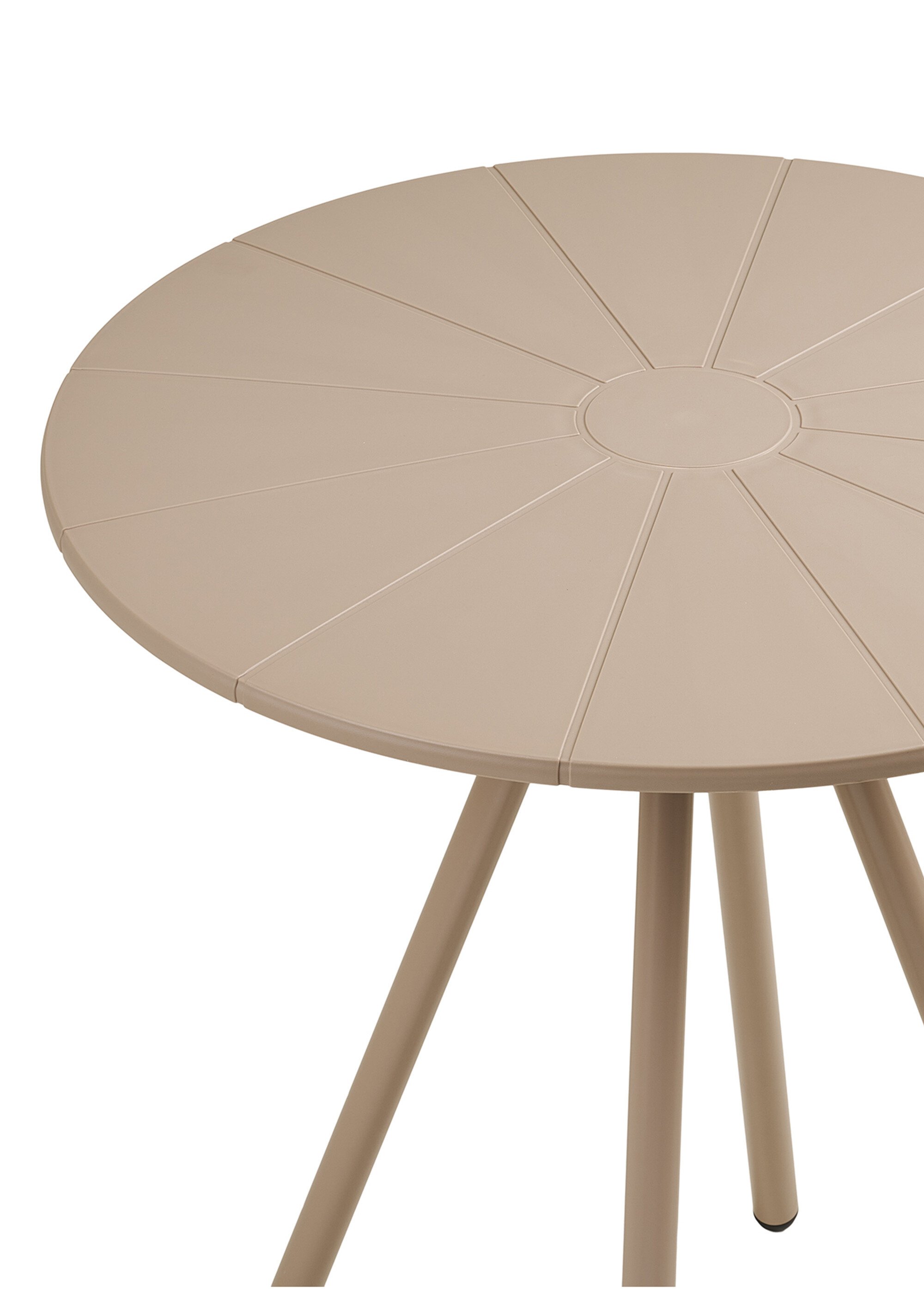 Table ronde métal pieds compas BARLETTA MARRON HN-7501039 DE1