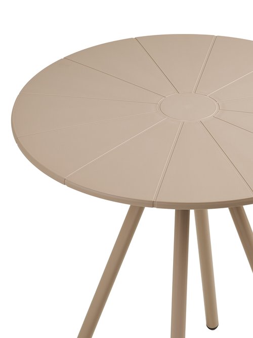 Table ronde métal pieds compas BARLETTA MARRON HN-7501039 DE1
