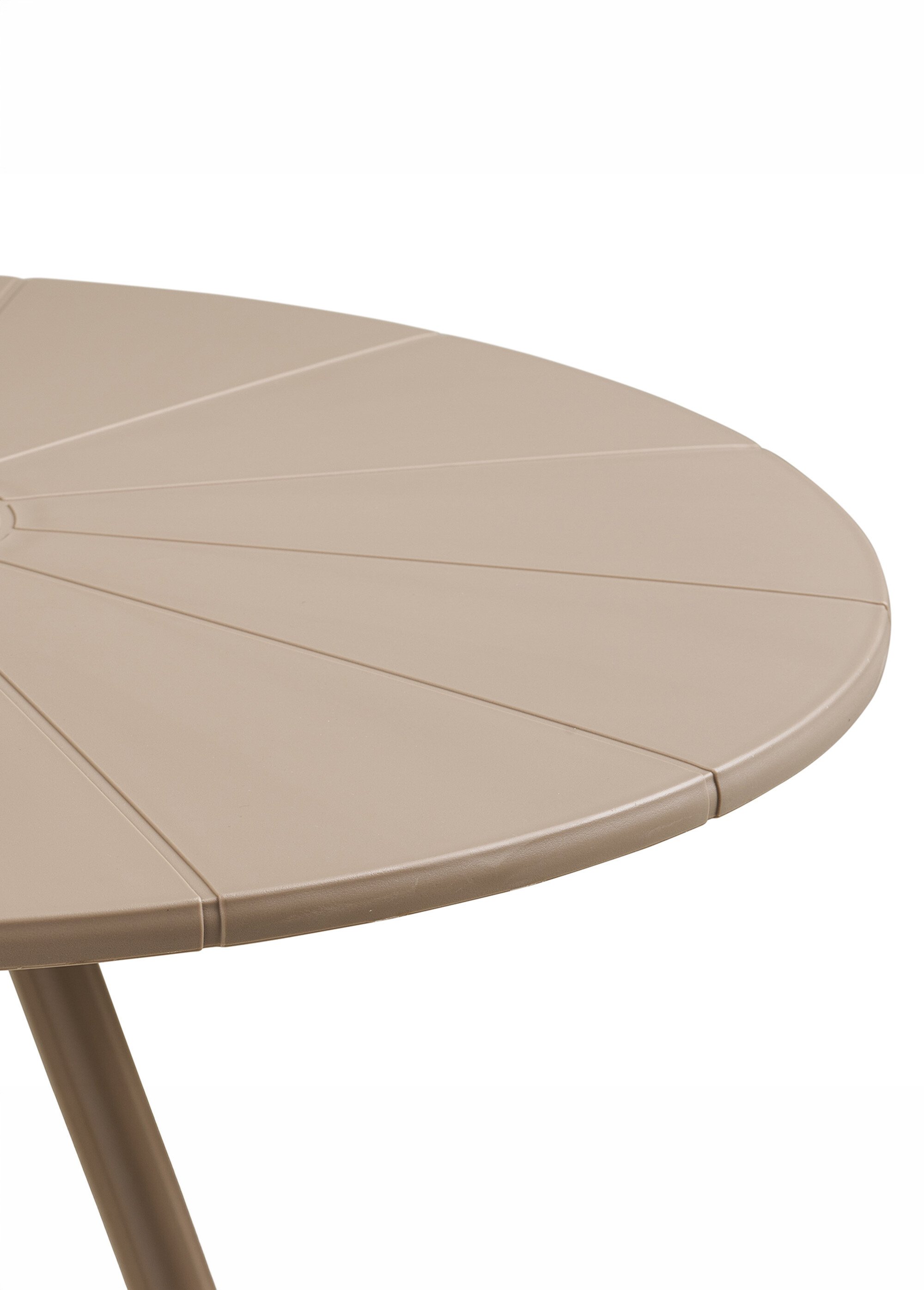 Table ronde métal pieds compas BARLETTA MARRON HN-7501039 DE2