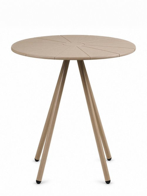 Table ronde métal pieds compas BARLETTA MARRON HN-7501039 FA1
