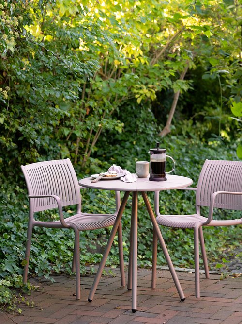 Table ronde métal pieds compas BARLETTA MARRON HN-7501039 SI1