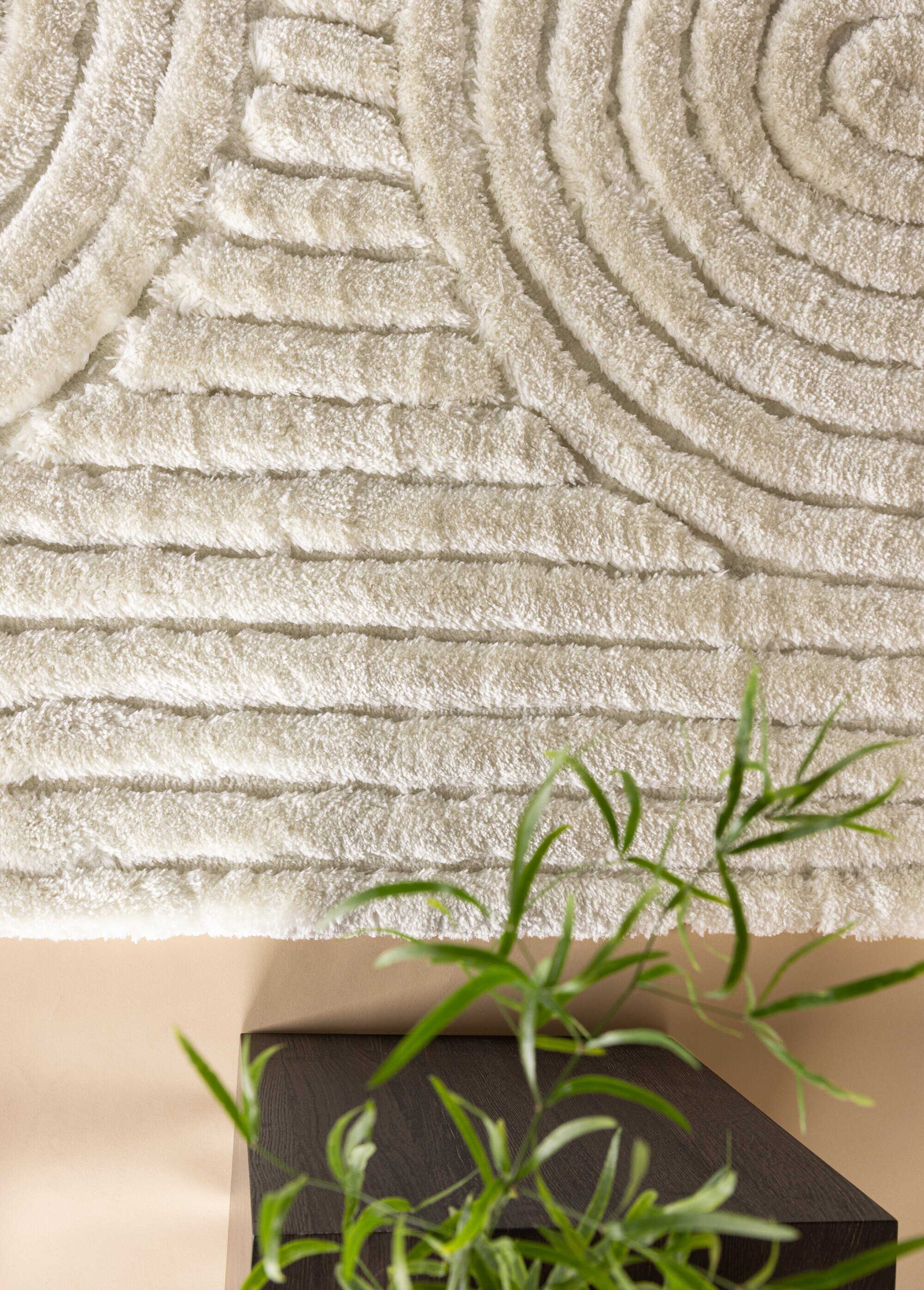 Tapis tufté clair motif arches 2,3x1,6m Blanc VEN-19983-101 DE3