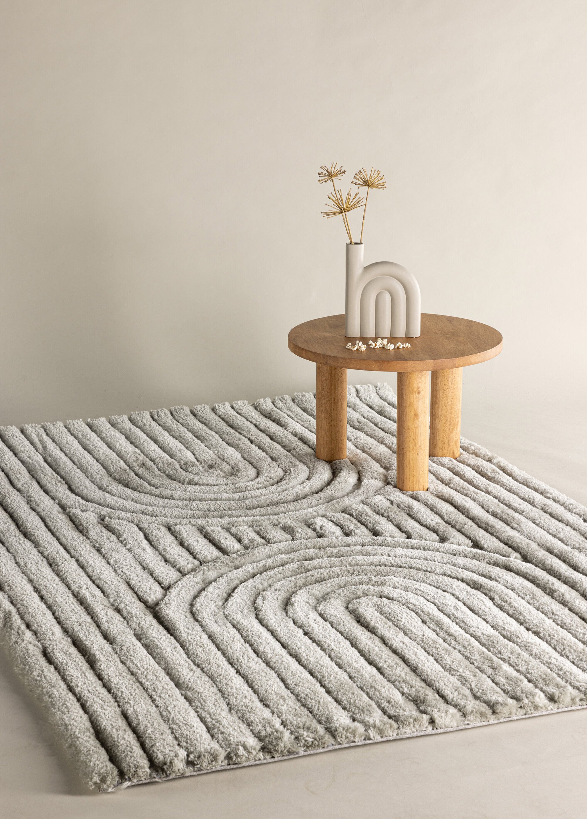 Tapis tufté foncé motif arches 2,3x1,6m GREGE VEN-19983-125 SI1