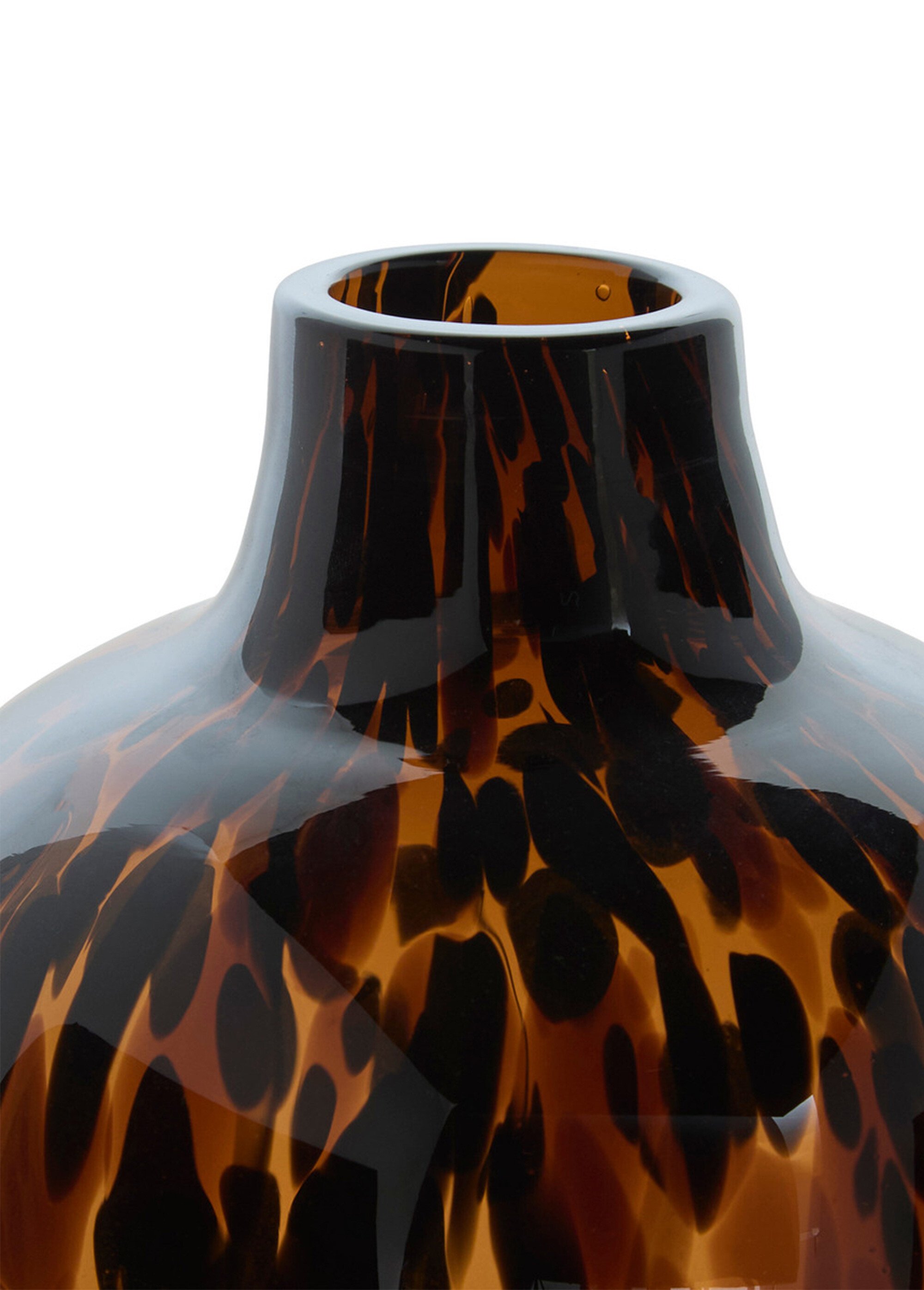 Vase moucheté en verre ambré Marron JJA-210215 DE1