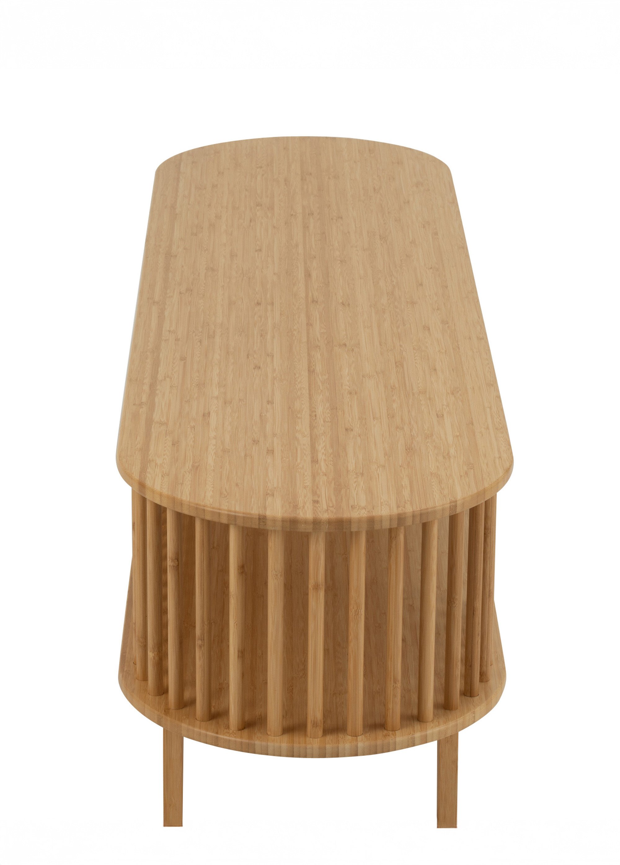 Banc TV ajouré en bambou naturel BEIGE JP-50846 DR1