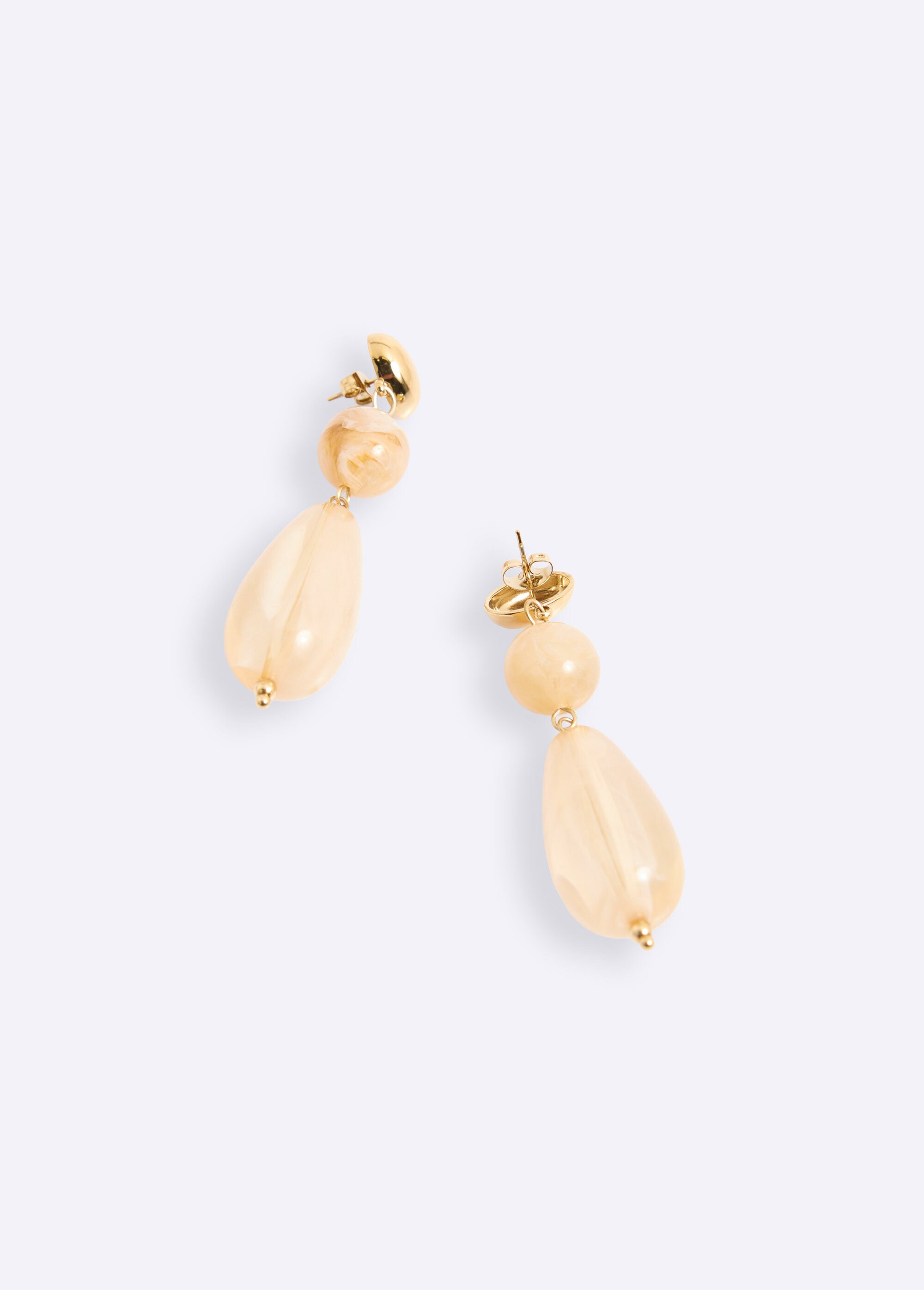 Boucle d'oreilles avec pendants résine