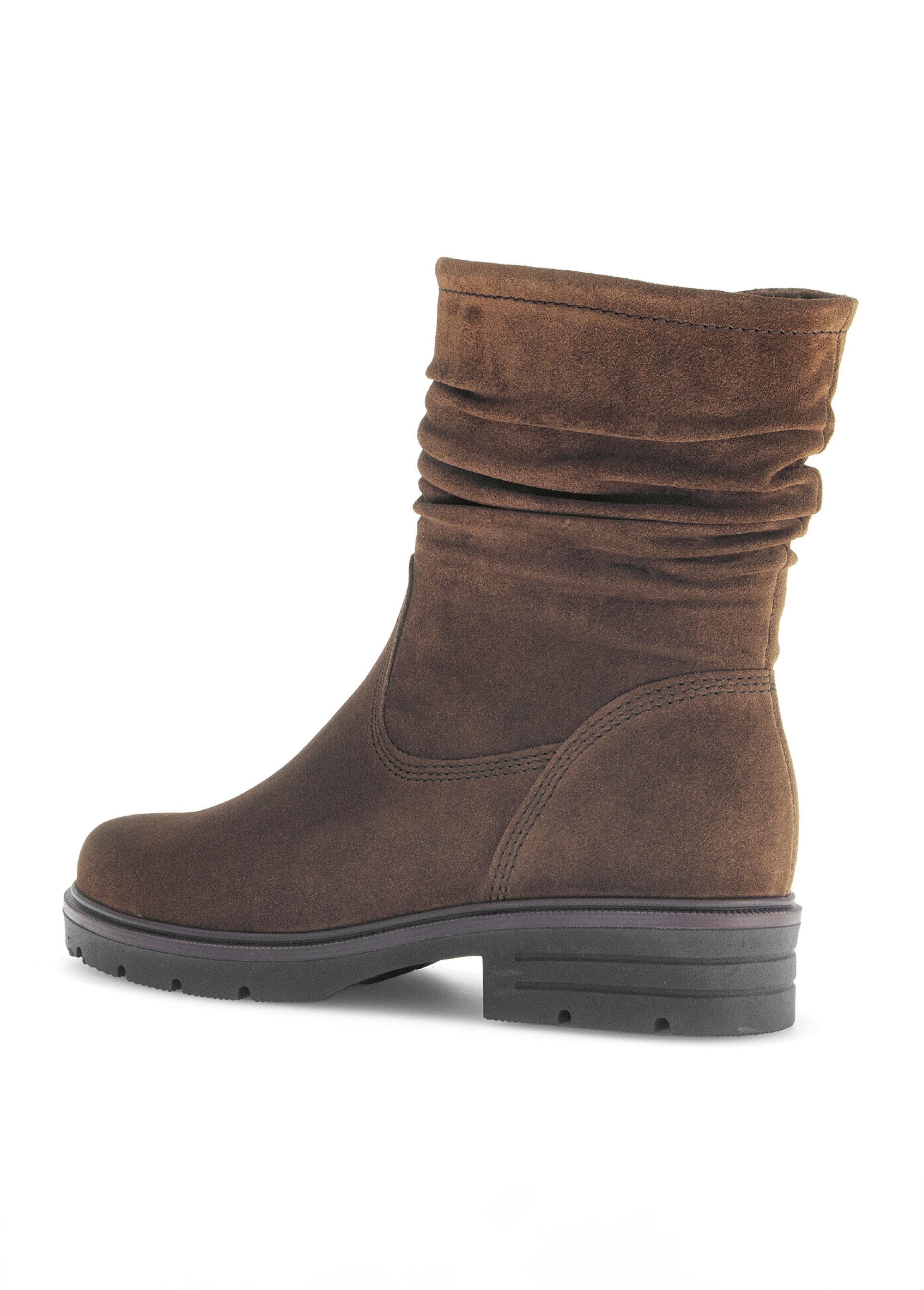 Boots casual en cuir plissé aspect daim Femme WHISKY GAB-7465518 DO1