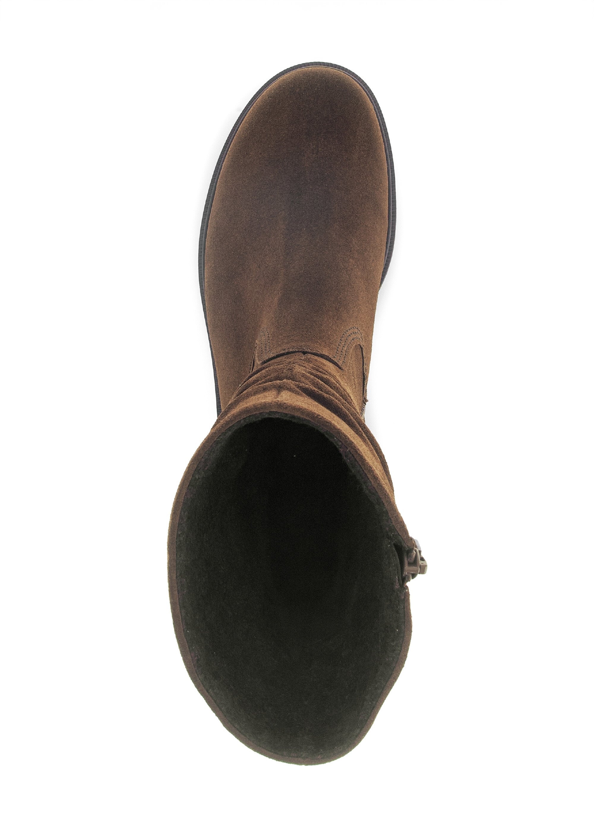 Boots casual en cuir plissé aspect daim Femme WHISKY GAB-7465518 OV1