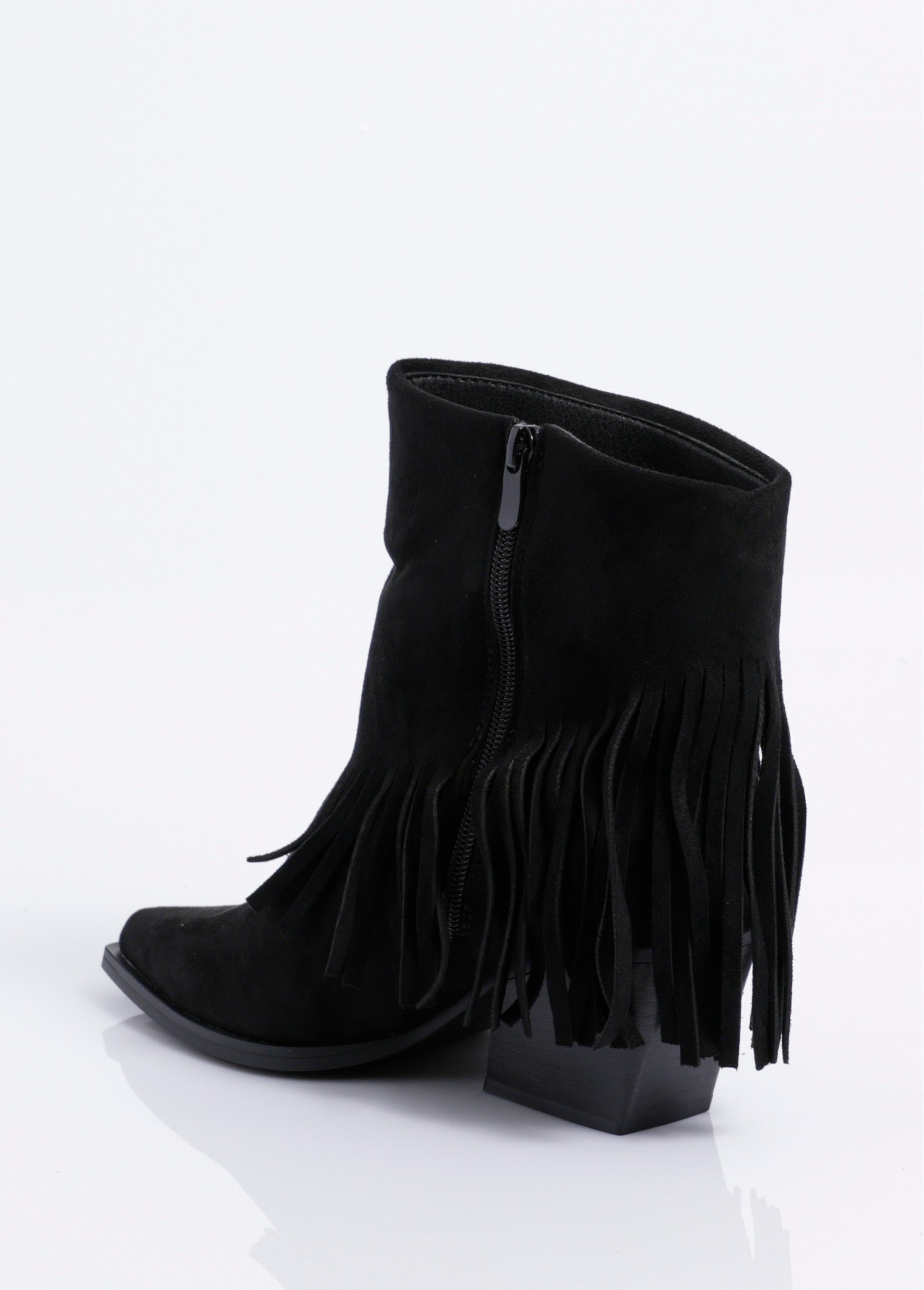 Boots pointues à franges thème western