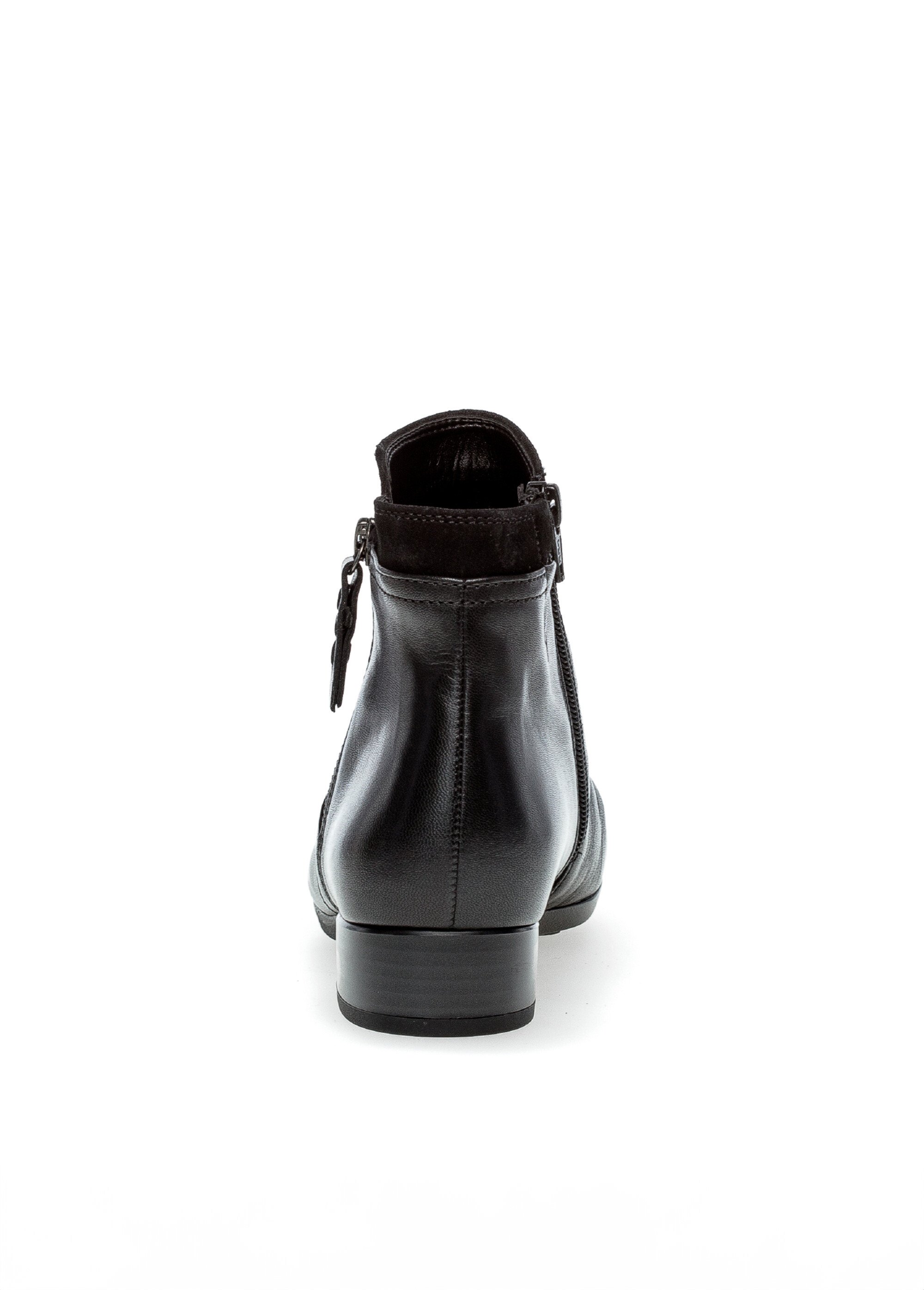 Boots zippées en cuir petit talon Femme Noir GAB-7271857 DO2