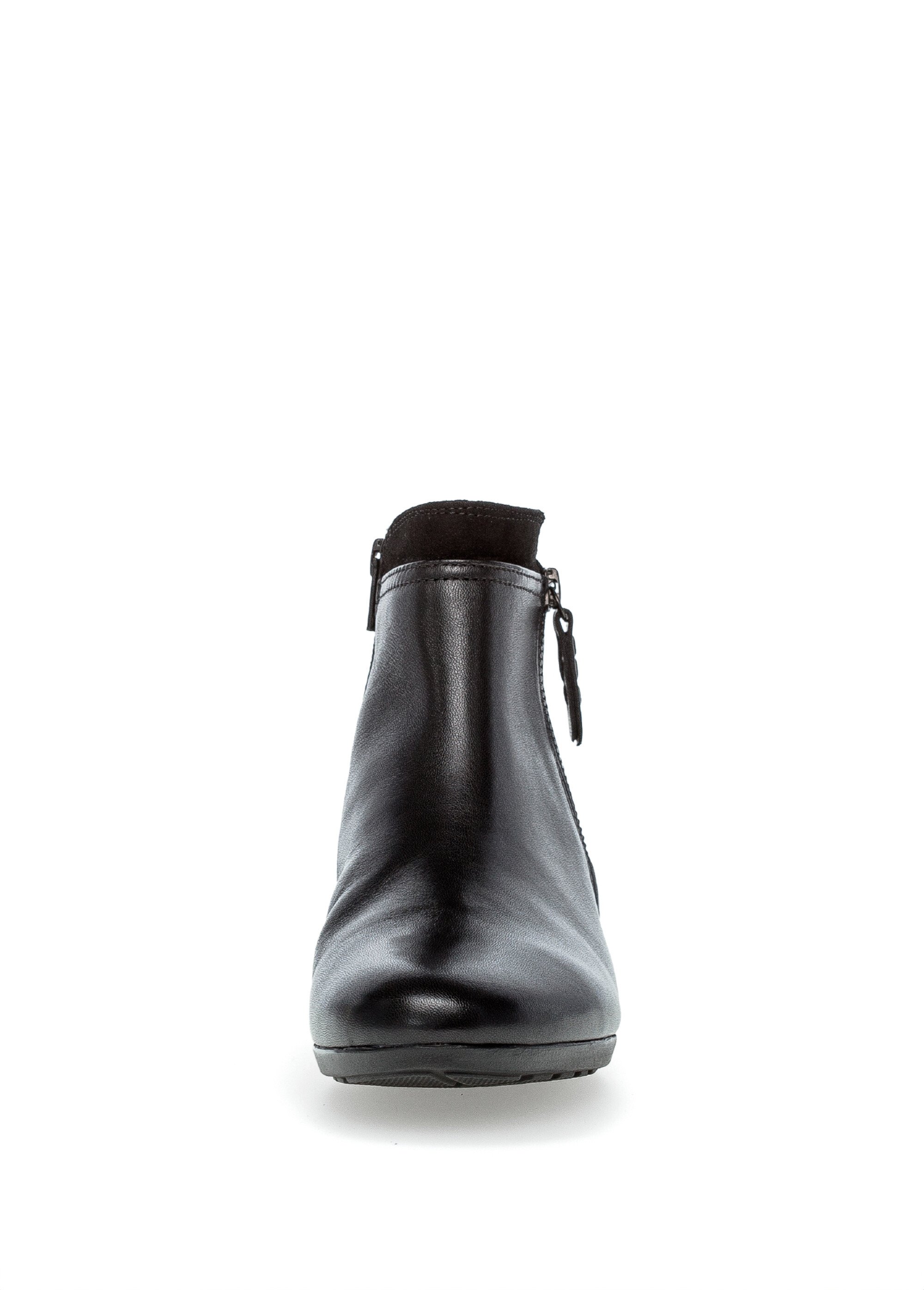 Boots zippées en cuir petit talon Femme Noir GAB-7271857 FA2