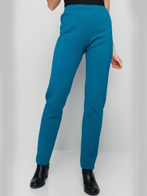 Legging taille élastiquée extensible uni ou bicolore Femme Vert NADAL FBP