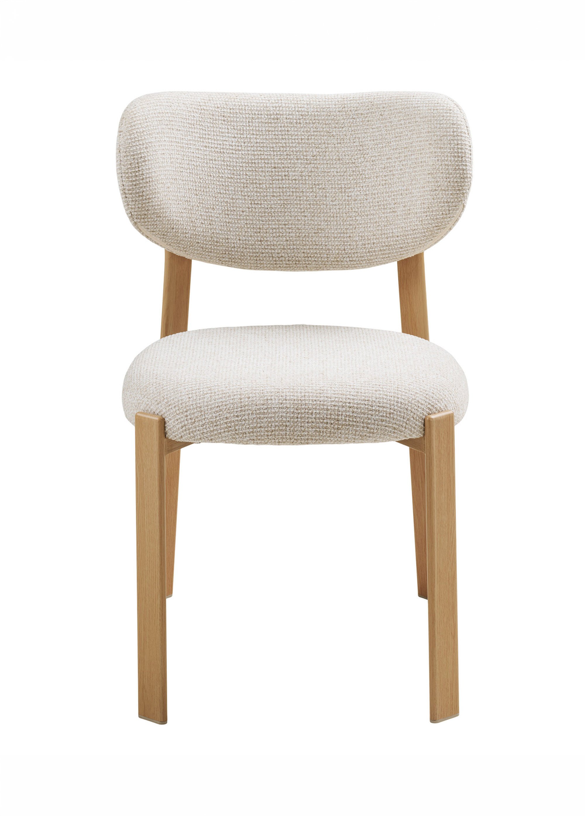 Chaise tissu structure façon bois SAVINA SABLE ET NATUREL HN-1001485 DE1
