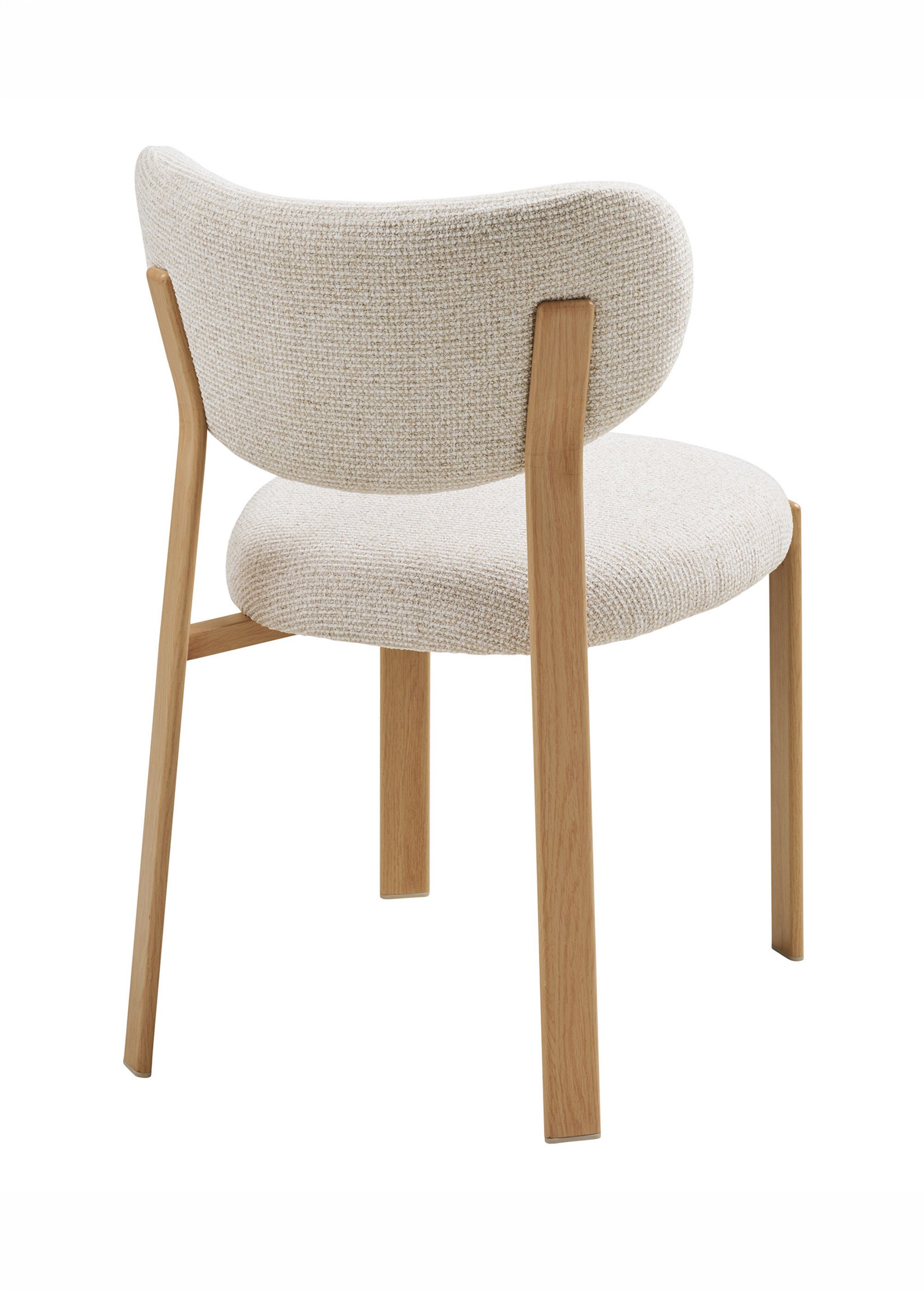 Chaise tissu structure façon bois SAVINA SABLE ET NATUREL HN-1001485 DO1