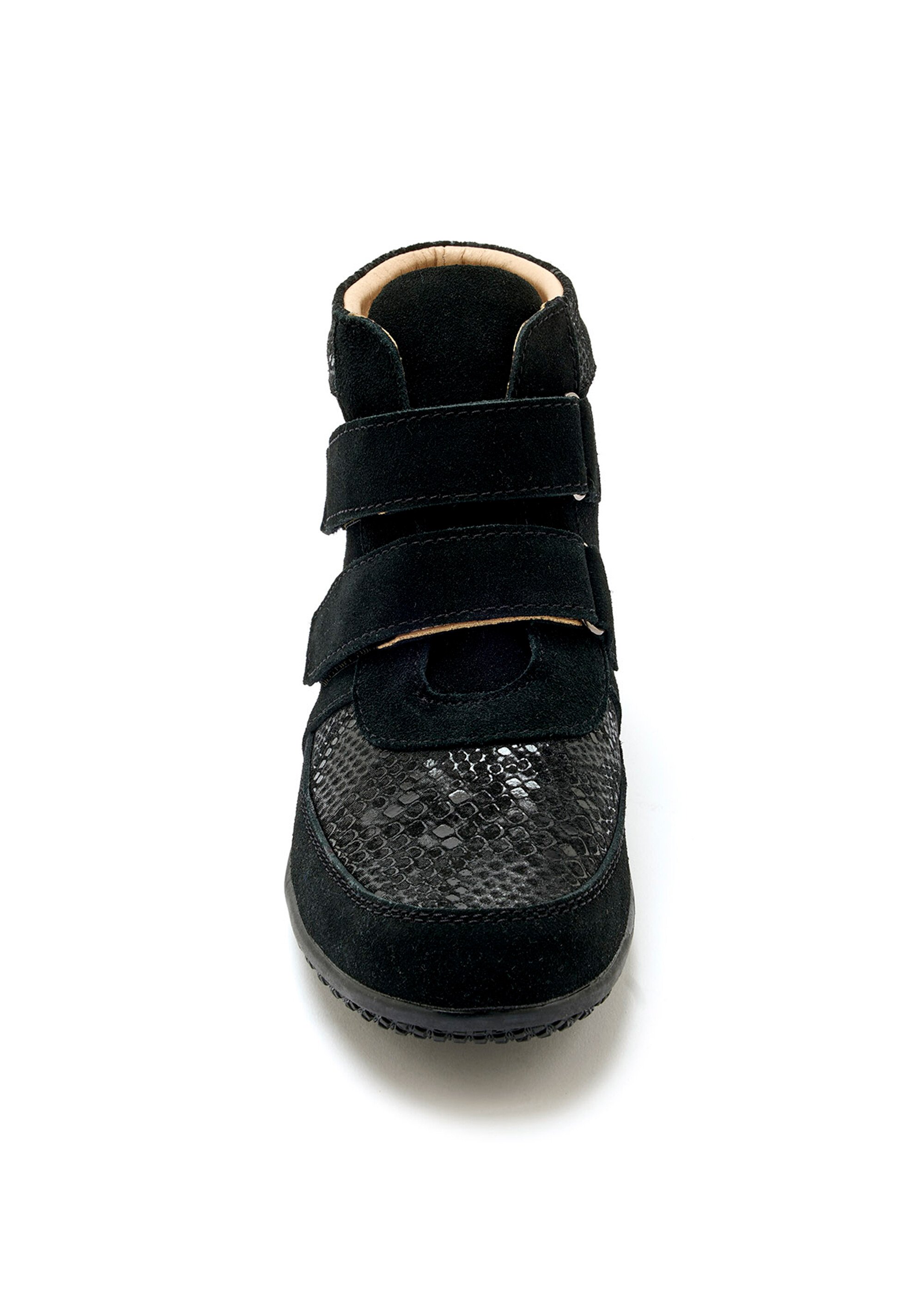 Baskets montantes en cuir Femme Noir OCCABUS FA2