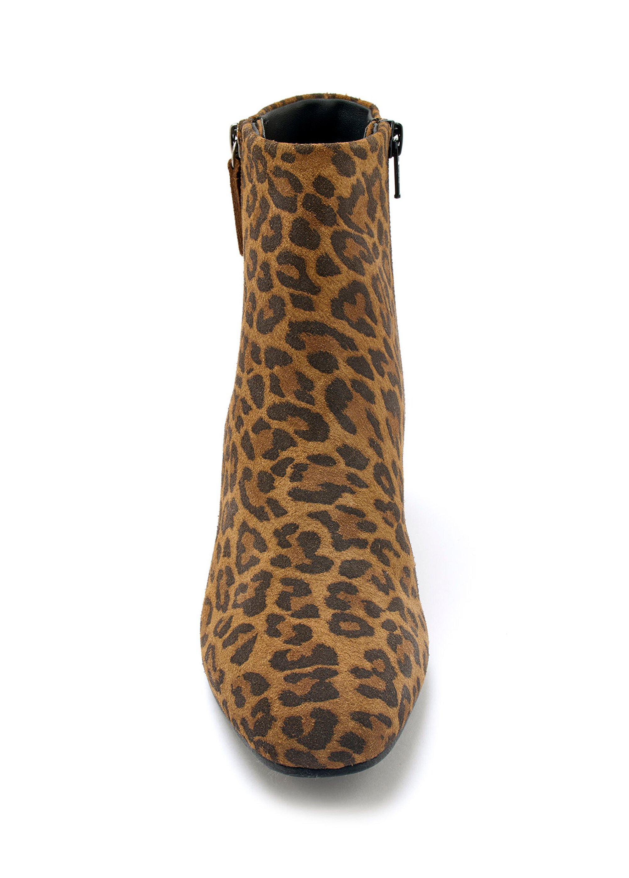 Boots léopard à talon Femme Marron ODELINDA FA2