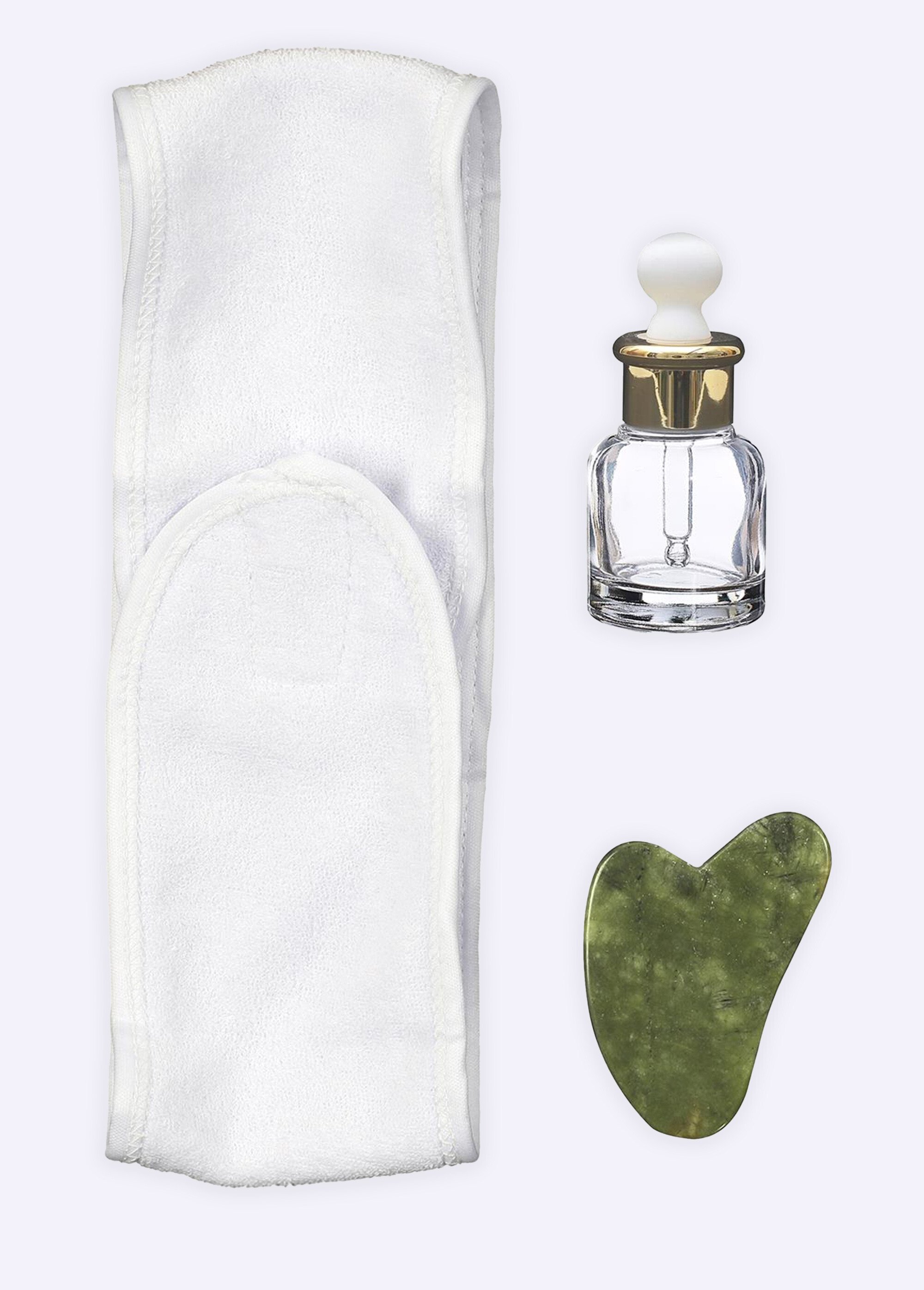 Coffre soin visage Gua sha 3 pièces Blanc CMP-SC29573 FA1