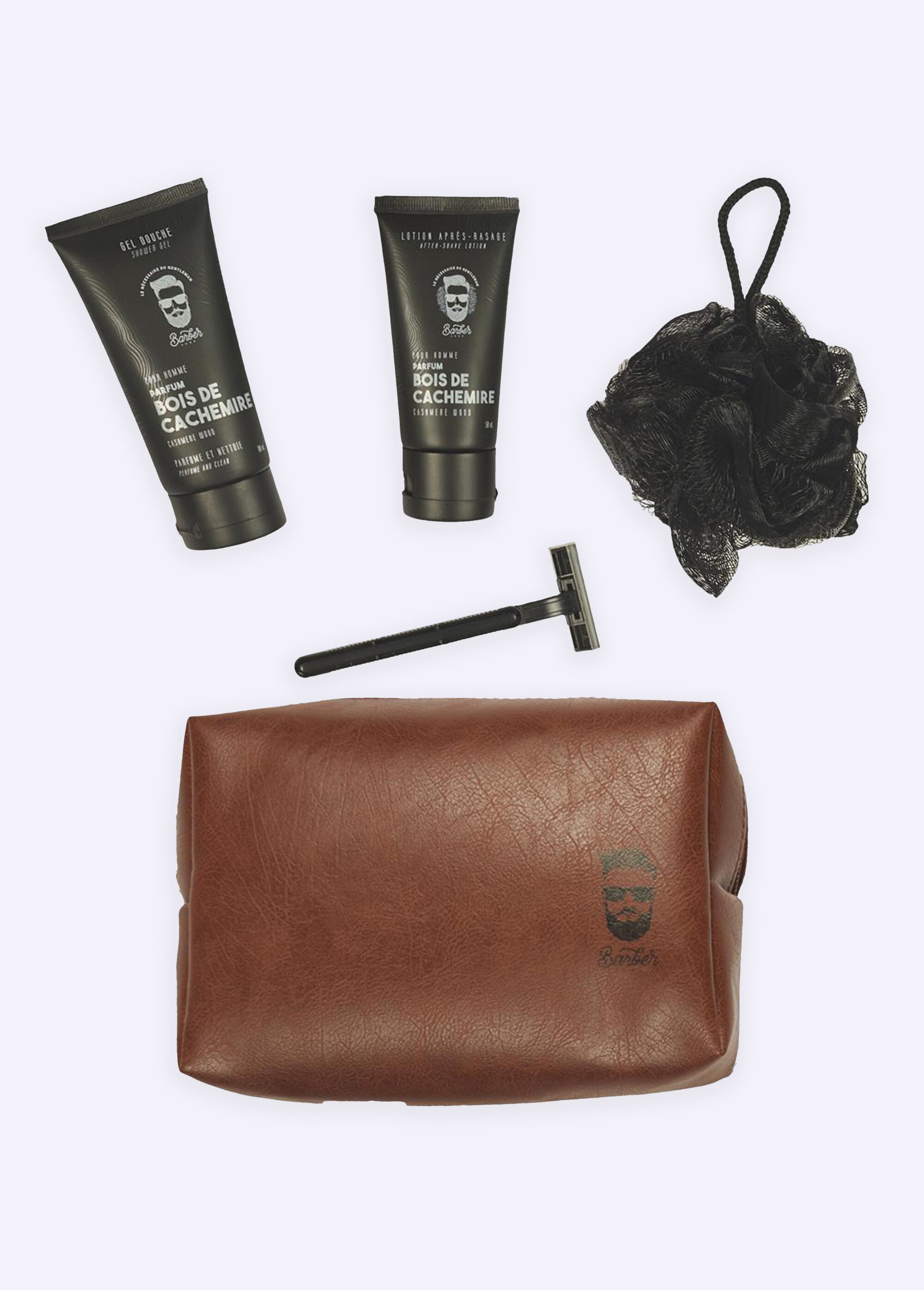 Coffret 5 pièces soin corps homme Marron CMP-SC40043 FA1