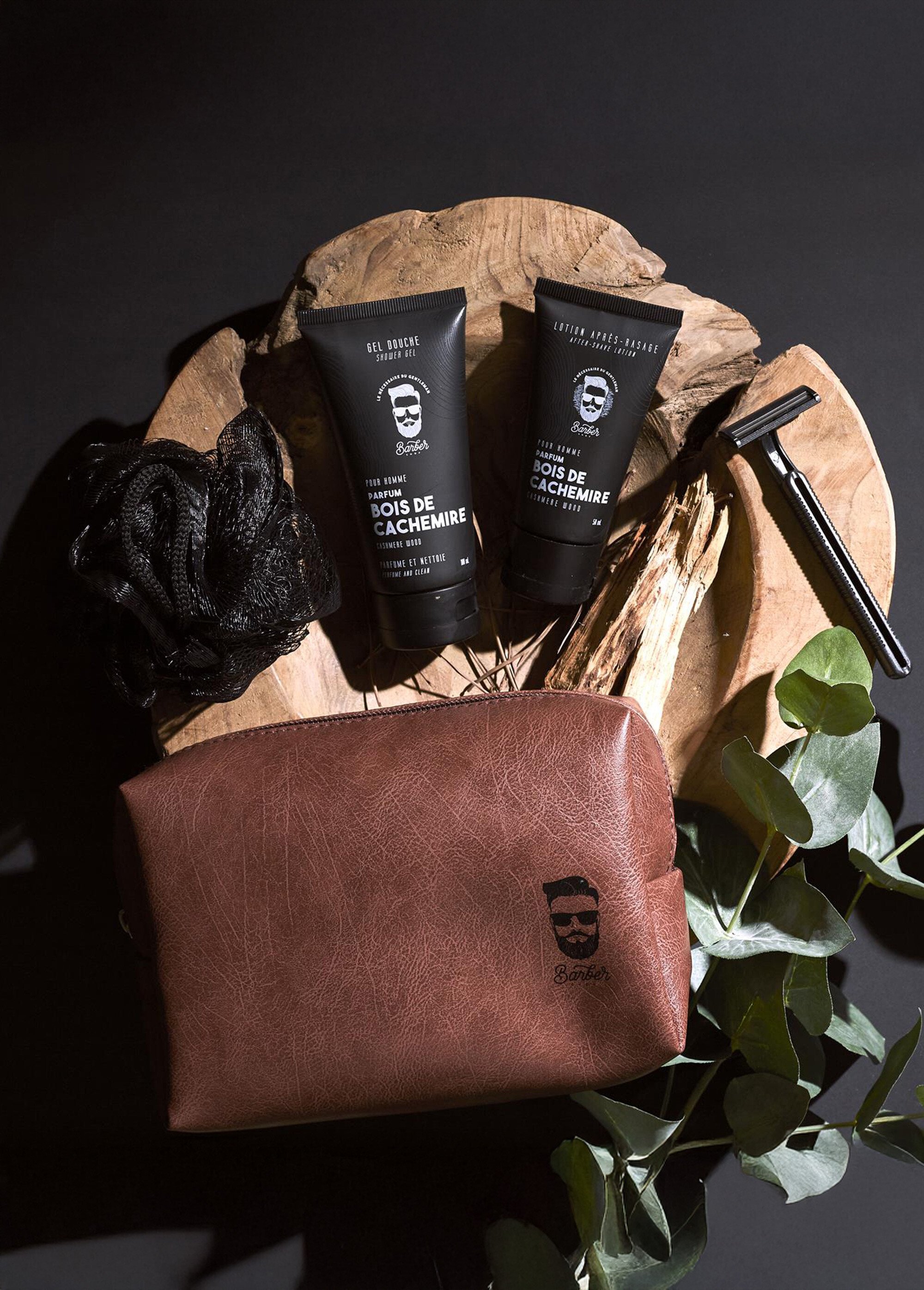 Coffret 5 pièces soin corps homme Marron CMP-SC40043 SI2