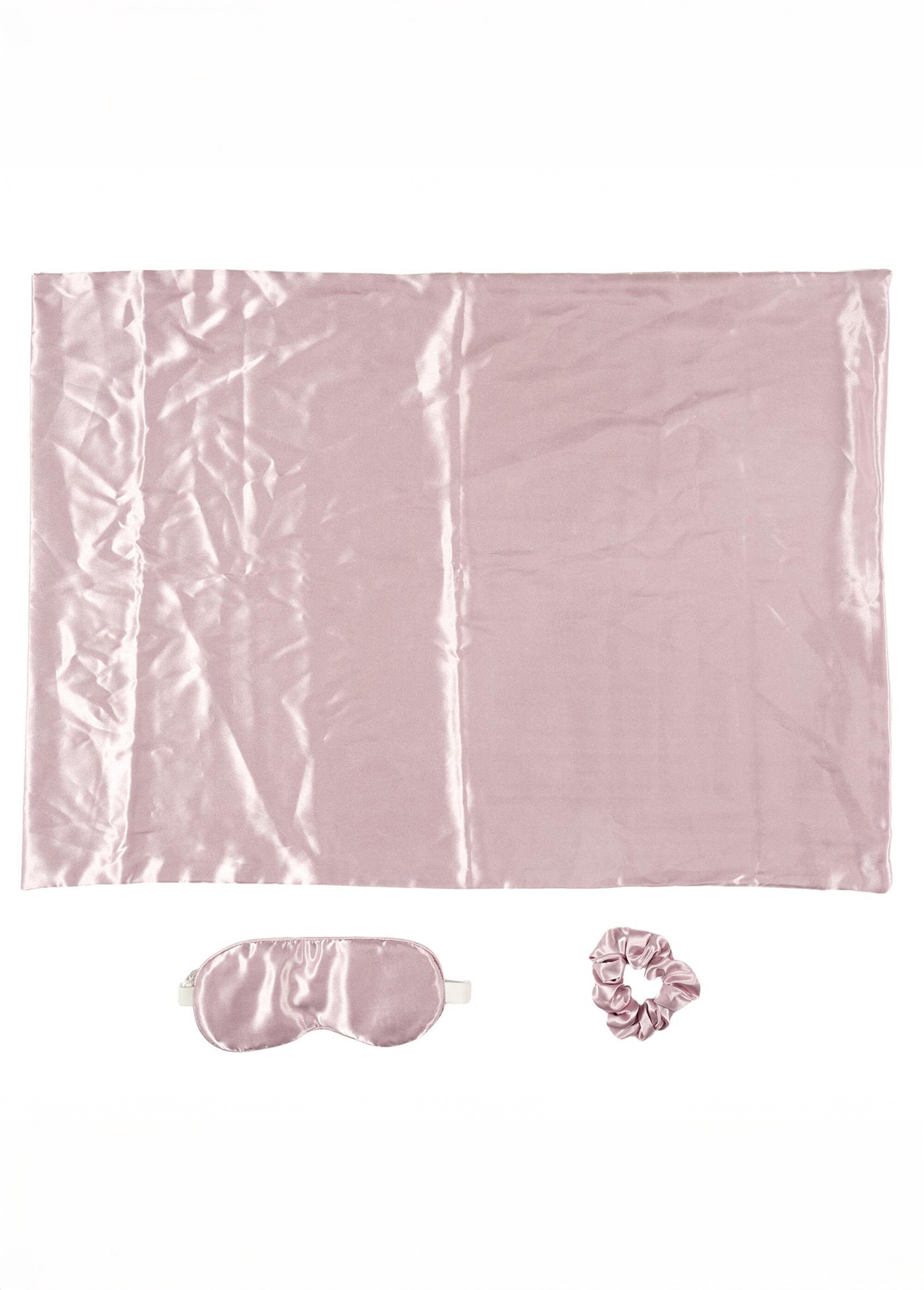 Coffret nuit 3 accessoires en satin Rose CMP-SC29561 DE1