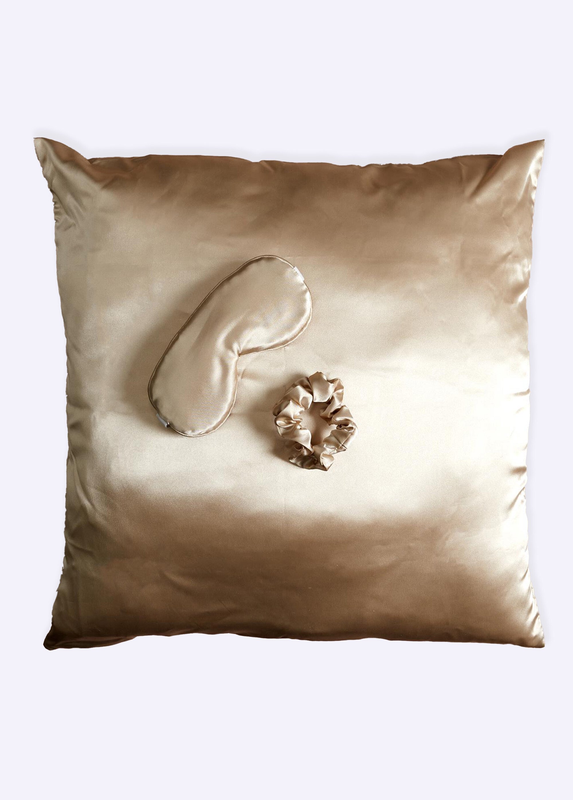 Coffret nuit 3 accessoires en satin Beige CMP-SC29561 FA1