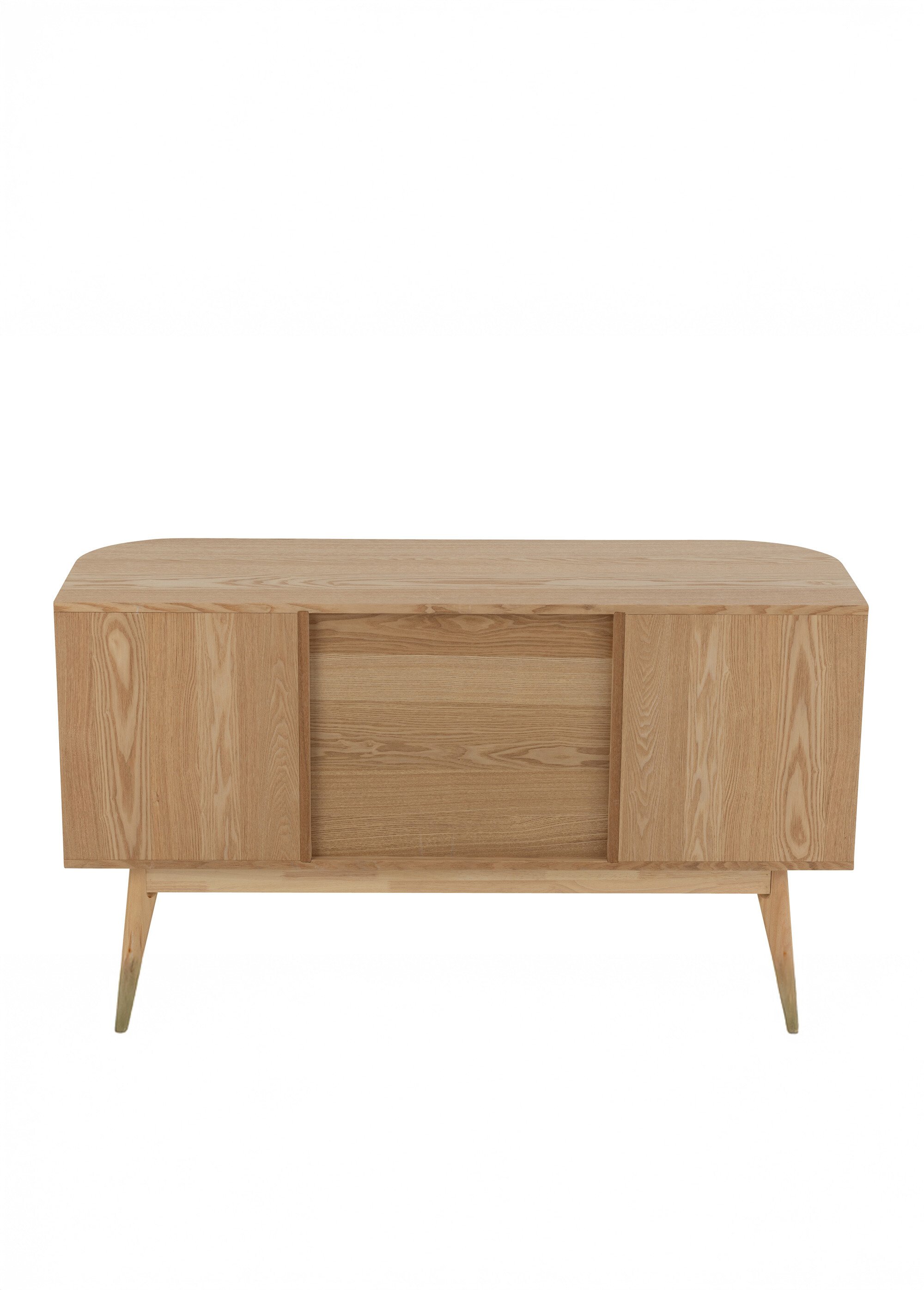Commode en pin avec 2 portes rainurées