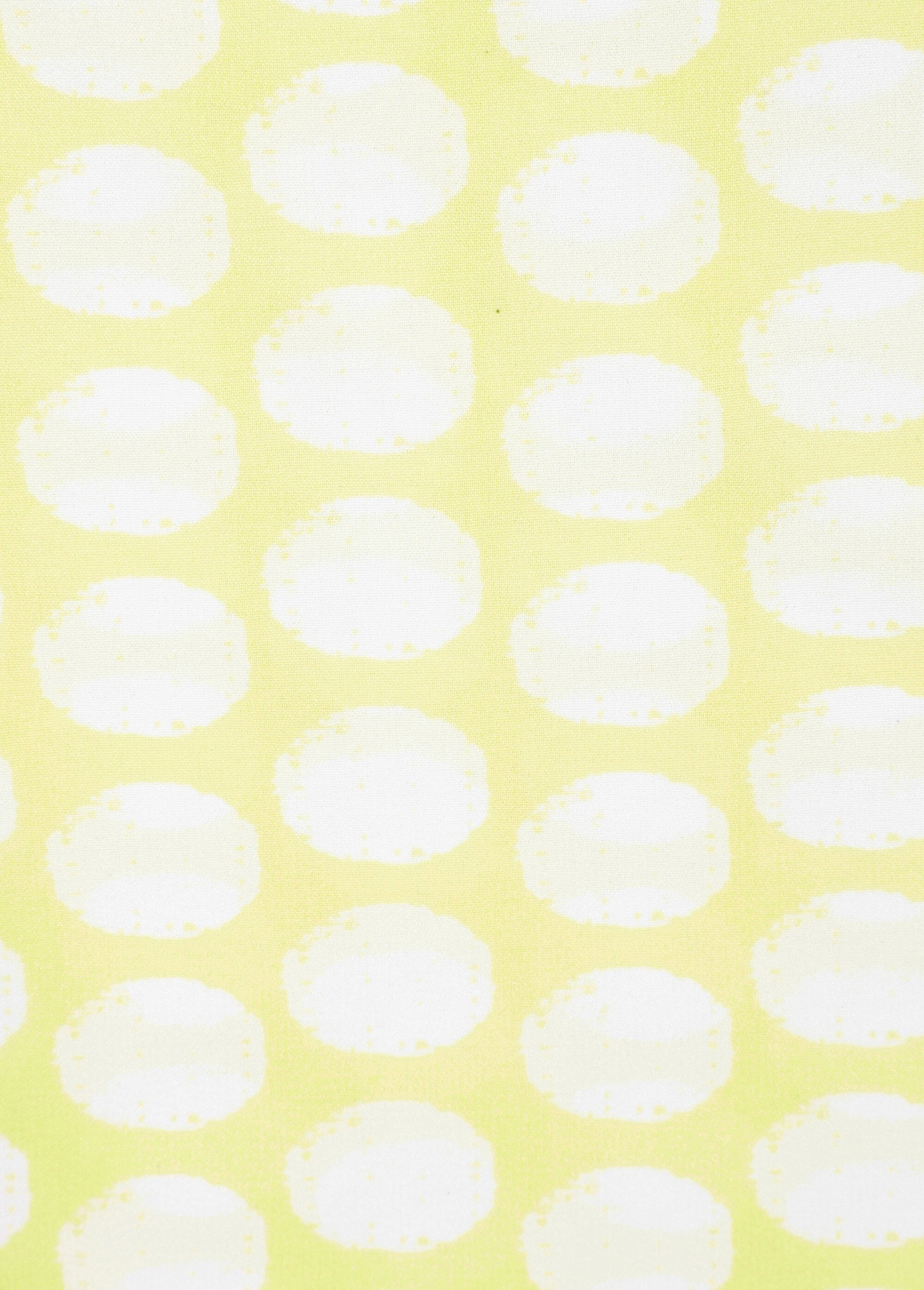 Coupon tissu habillement voile, pois JAUNE COT147994 DE2