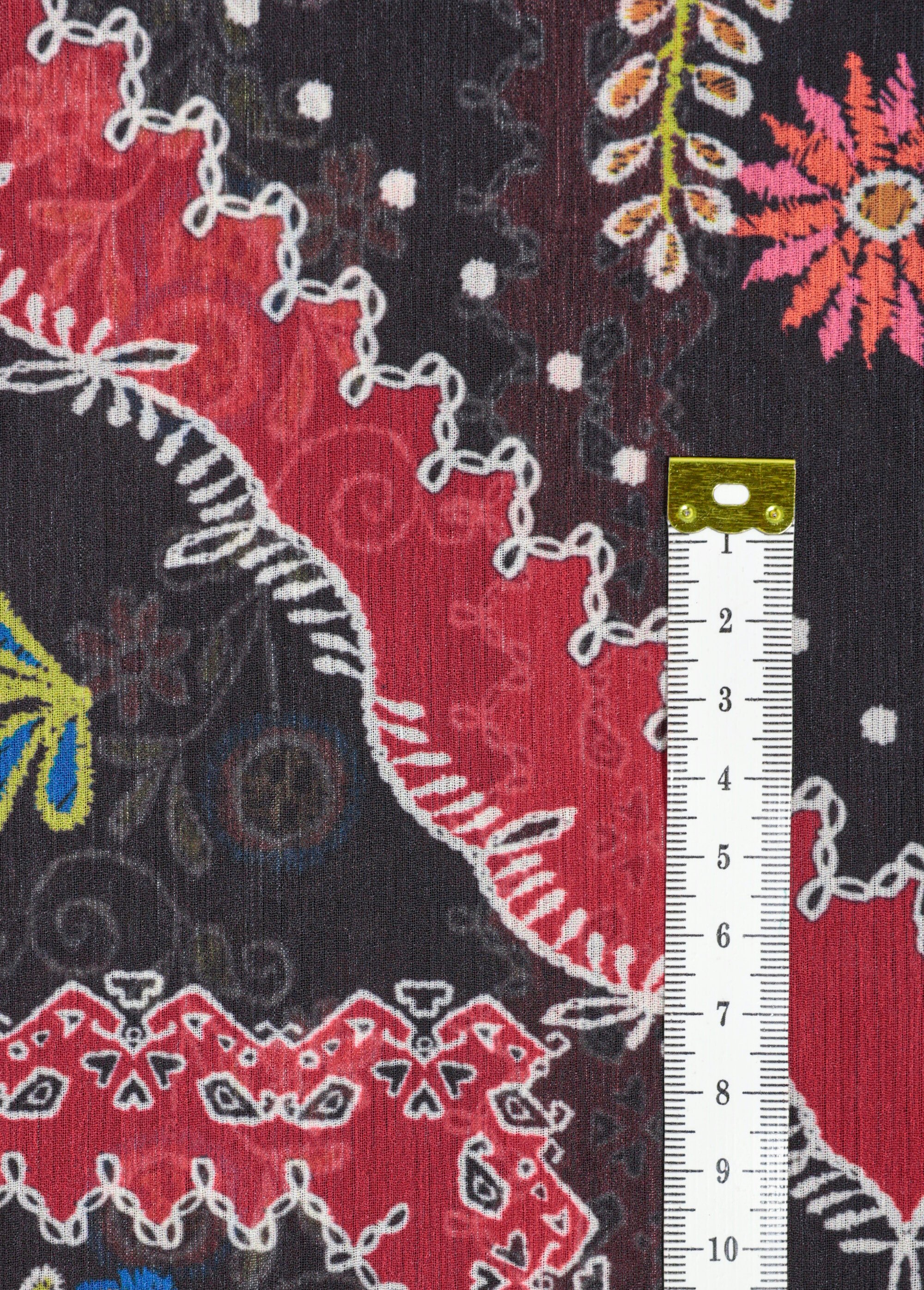 Coupon tissu habillement, voile Polka NOIR COT123116 DE1