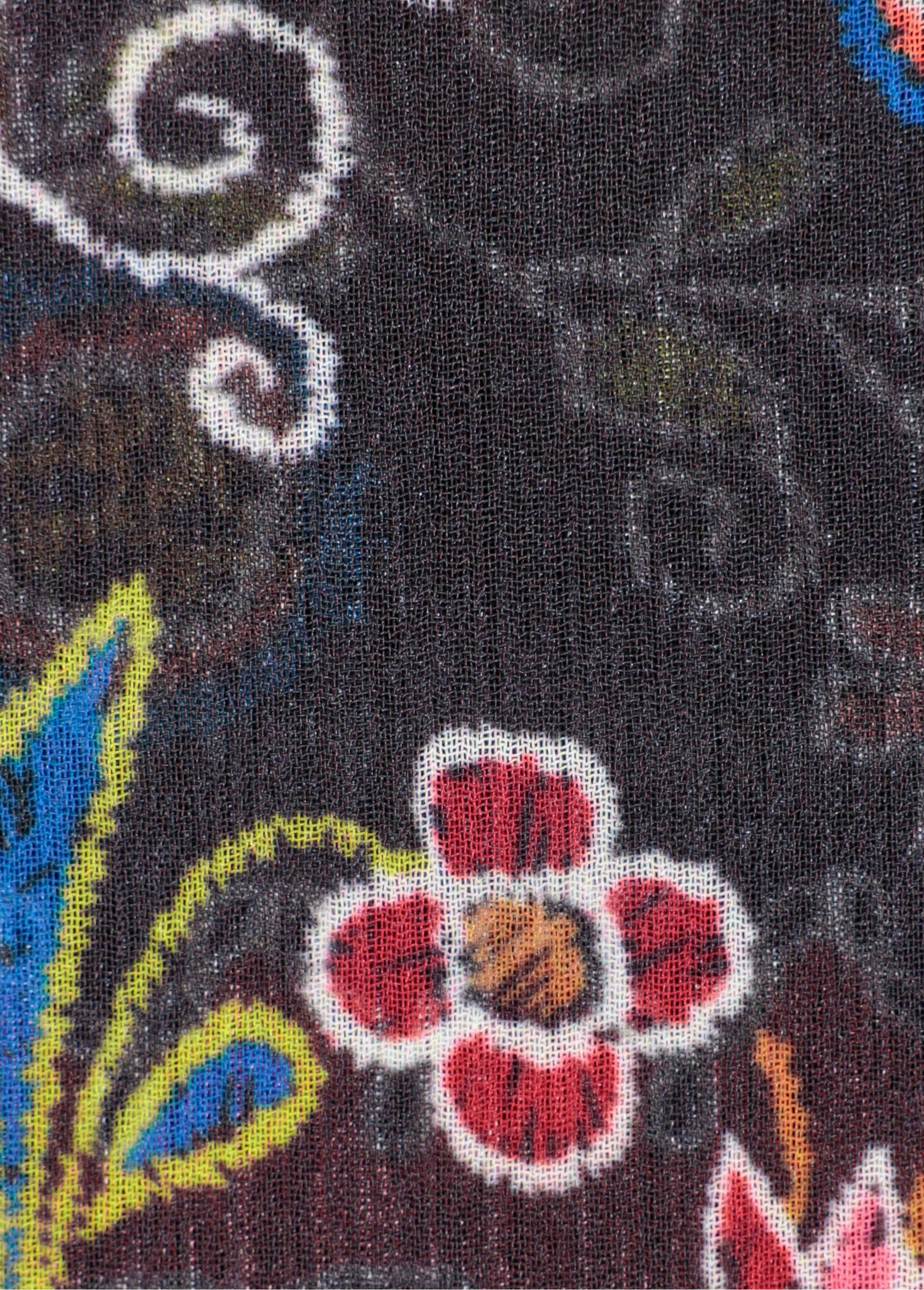 Coupon tissu habillement, voile Polka NOIR COT123116 DE2