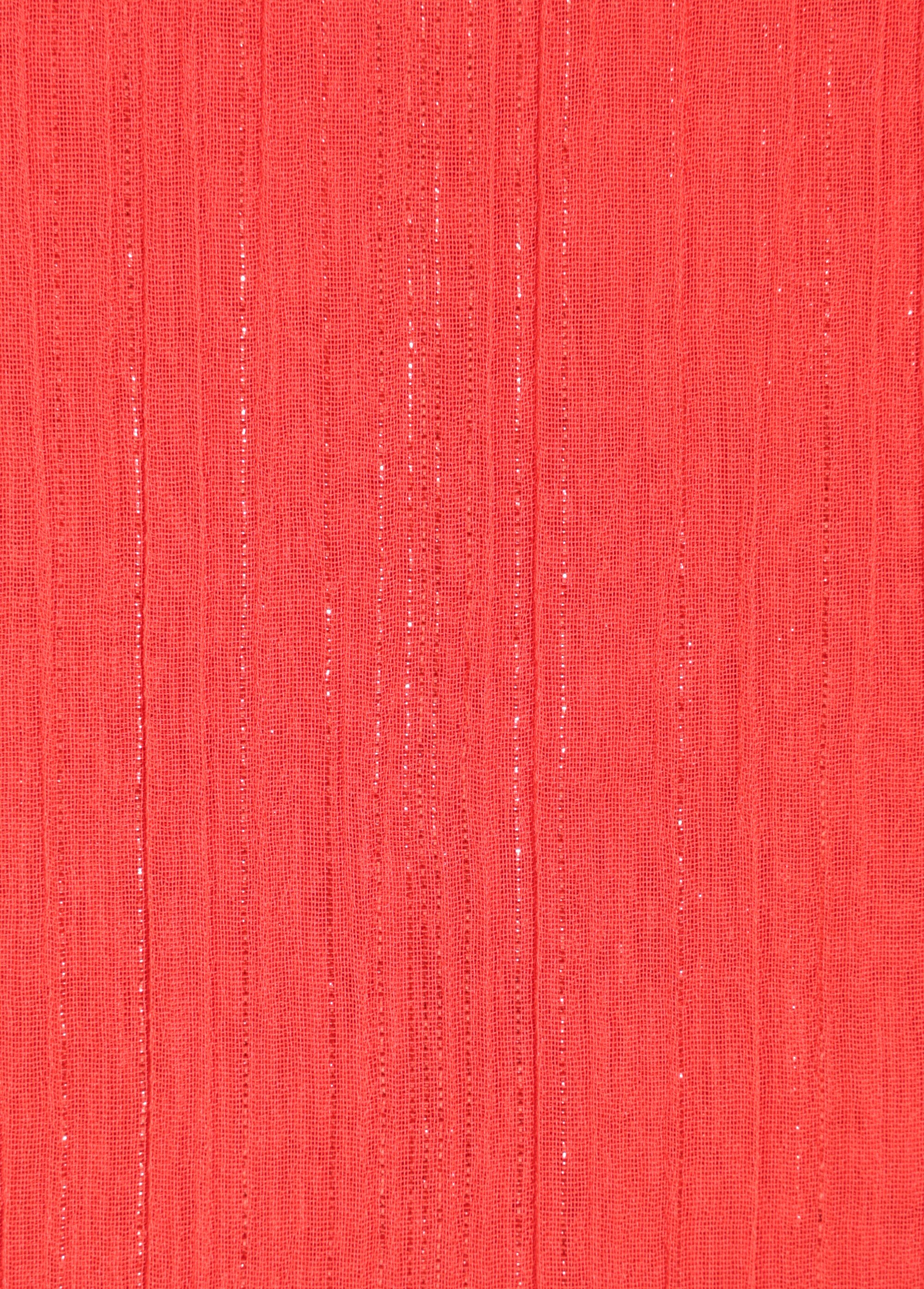 Coupon tissu voile fil métallisé, flamme ROUGE COT146284 DE2