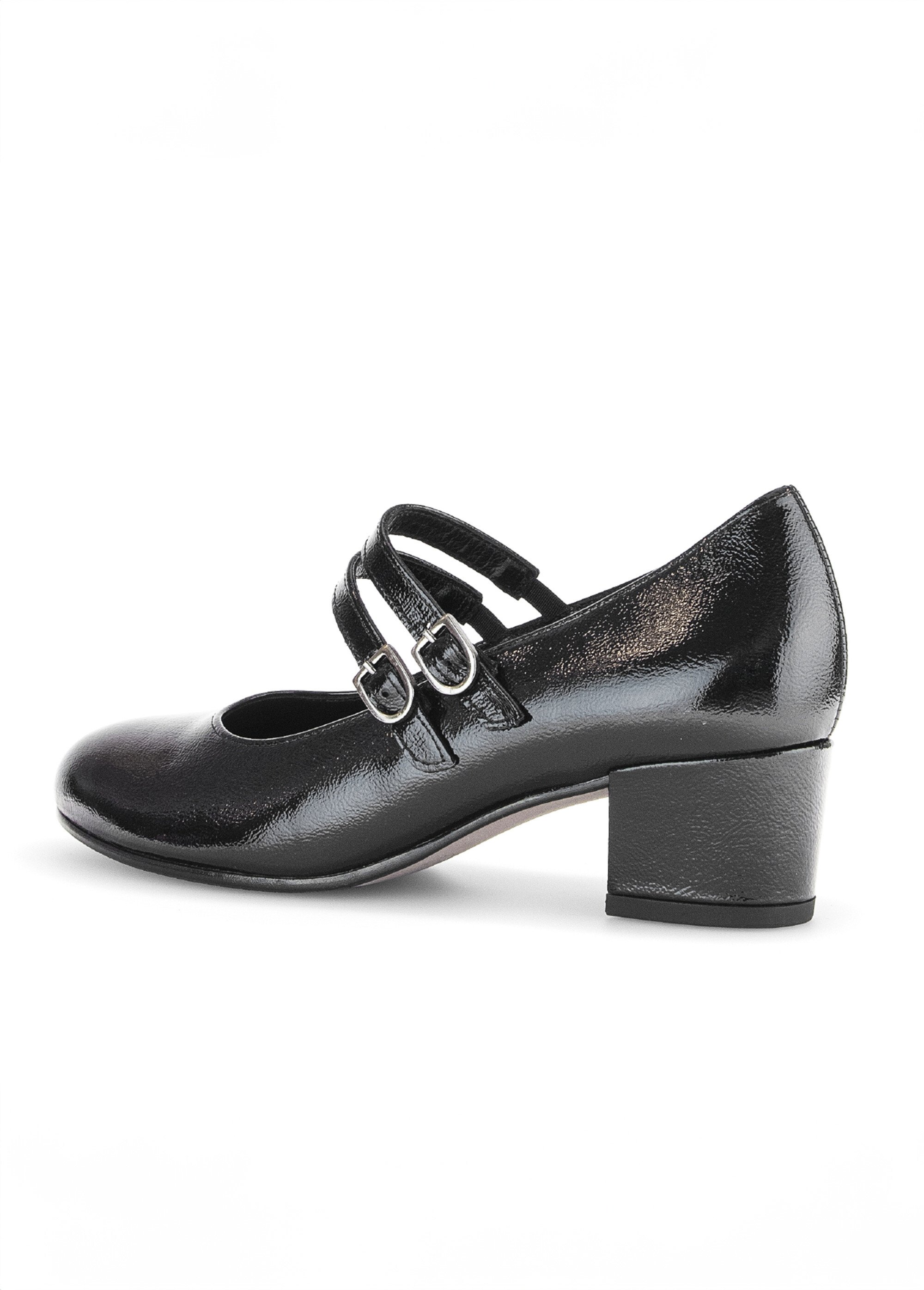 Escarpins babies en cuir 2 brides Femme VERNIS NOIR GAB-7221297 GA1