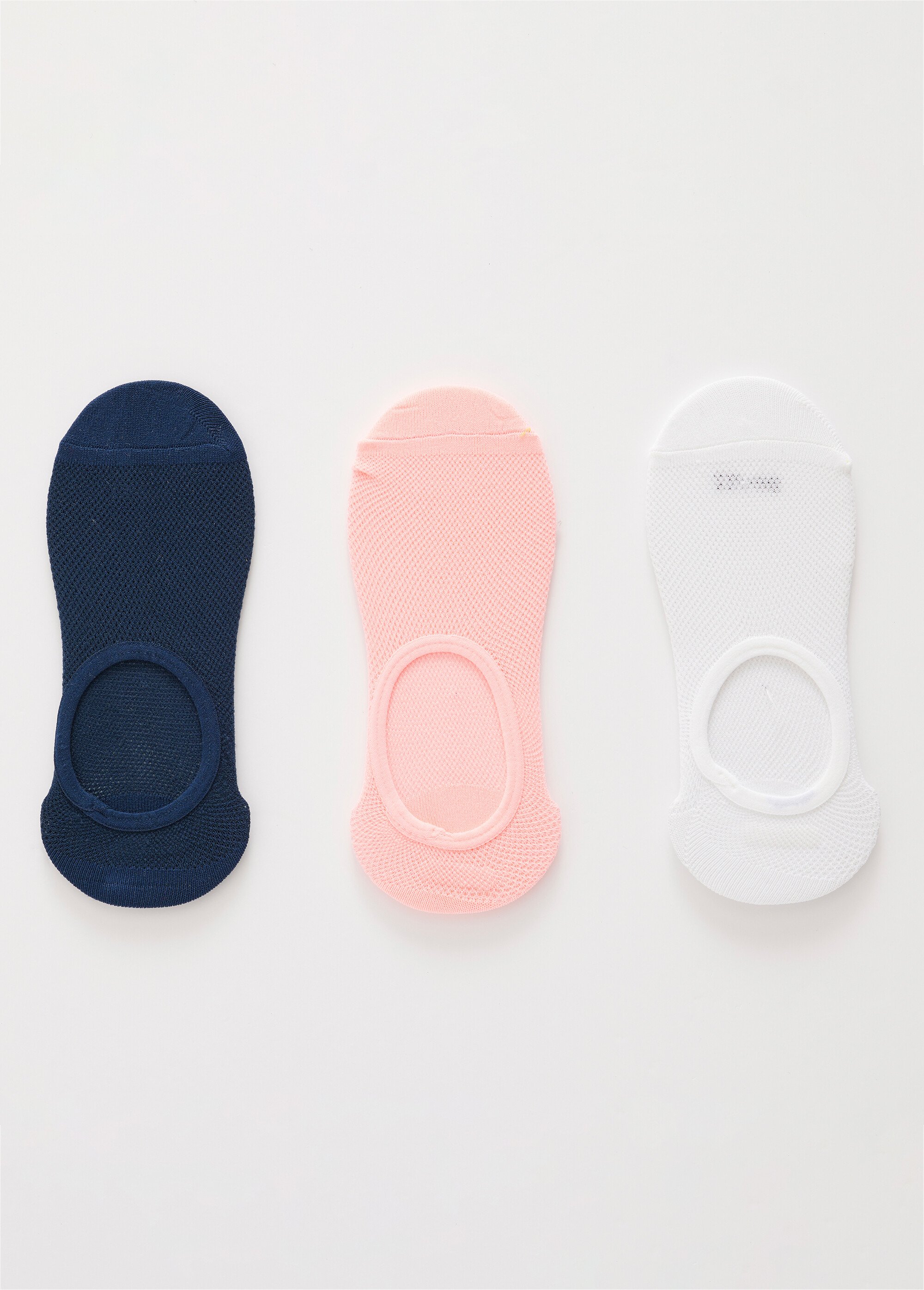 Lot De 6 Paires De Chaussettes Invisibles Femme - Taille 39-42 - Noir, Blanc, Chair - Anti-Dérapantes