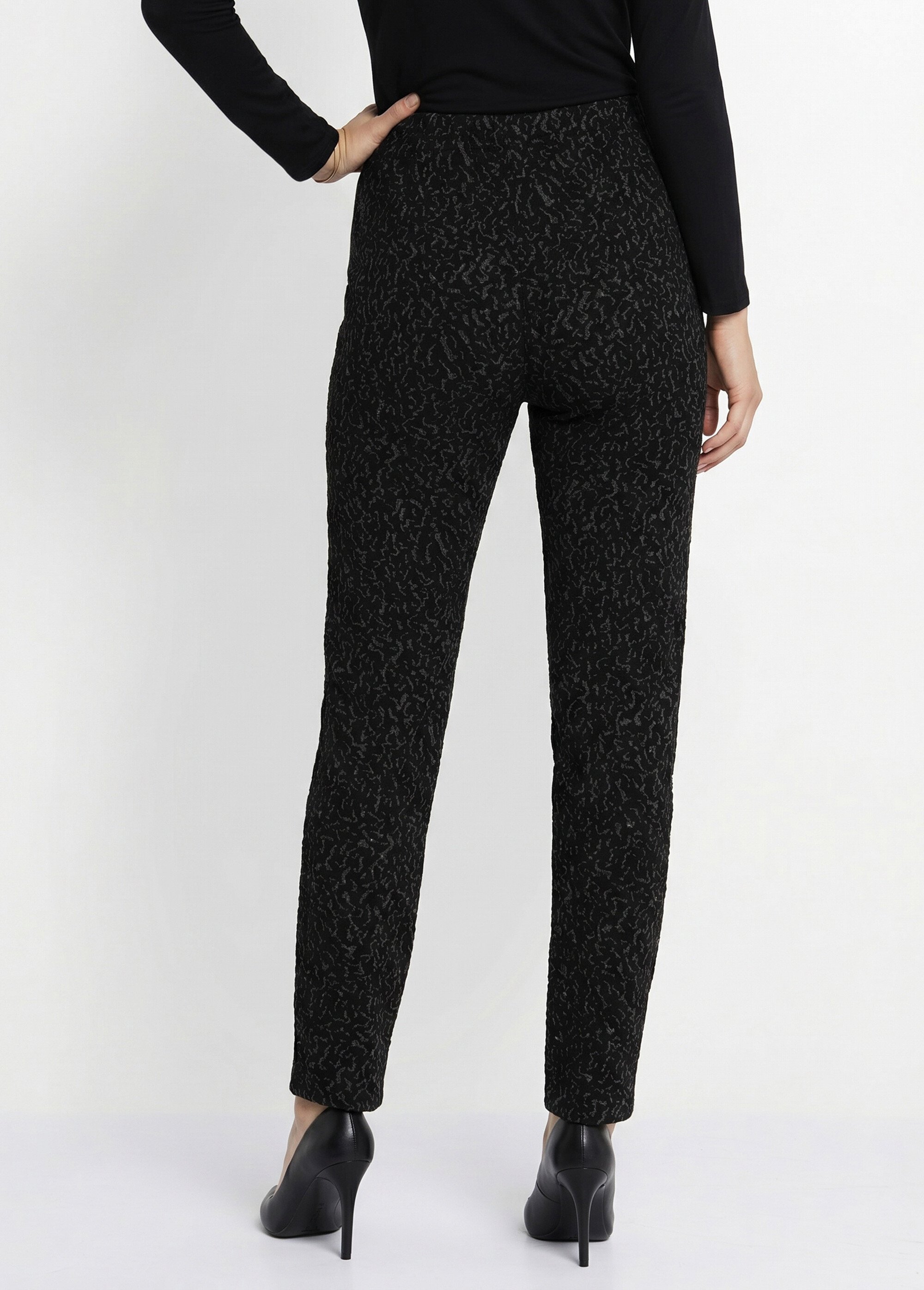 Legging taille élastiquée extensible uni ou bicolore Femme Gris NADAL DO1