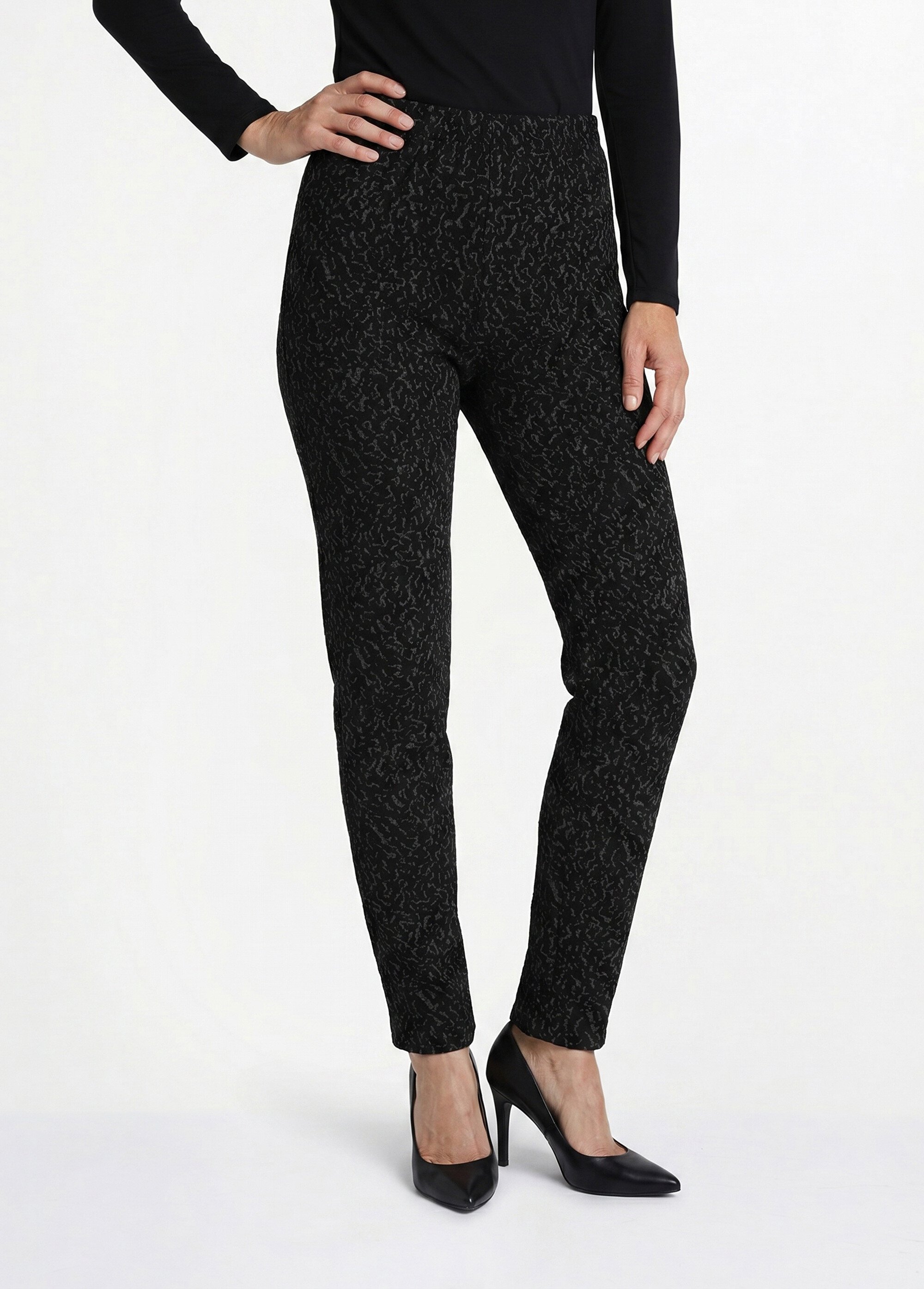 Legging taille élastiquée extensible uni ou bicolore Femme Gris NADAL FA1