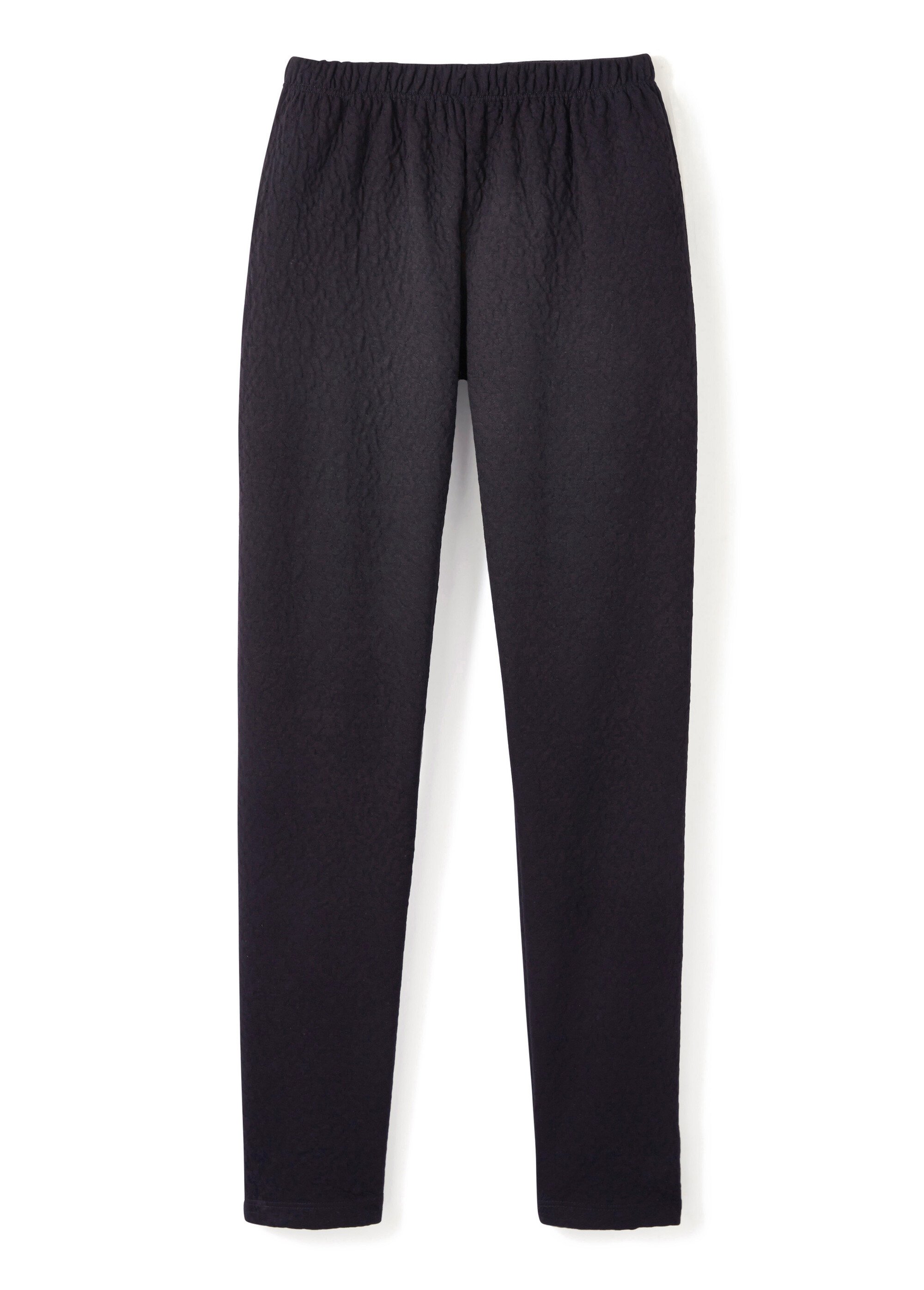 Legging taille élastiquée extensible uni ou bicolore Femme Noir NADAL AP1