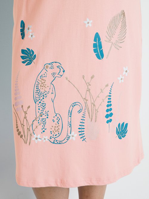 Chemise de nuit coton - lot de 2 Femme Grande Taille Rose SOBRALIA DE4