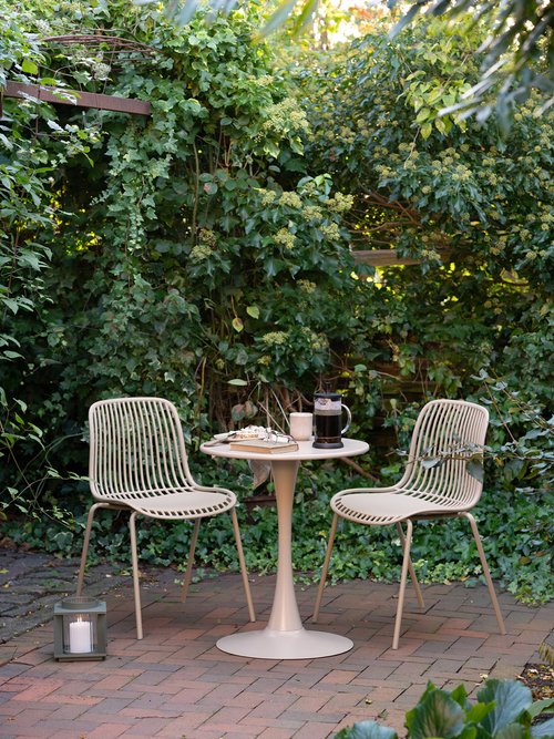 Petite table ronde en acier MEIRA MARRON HN-7501185 SI1