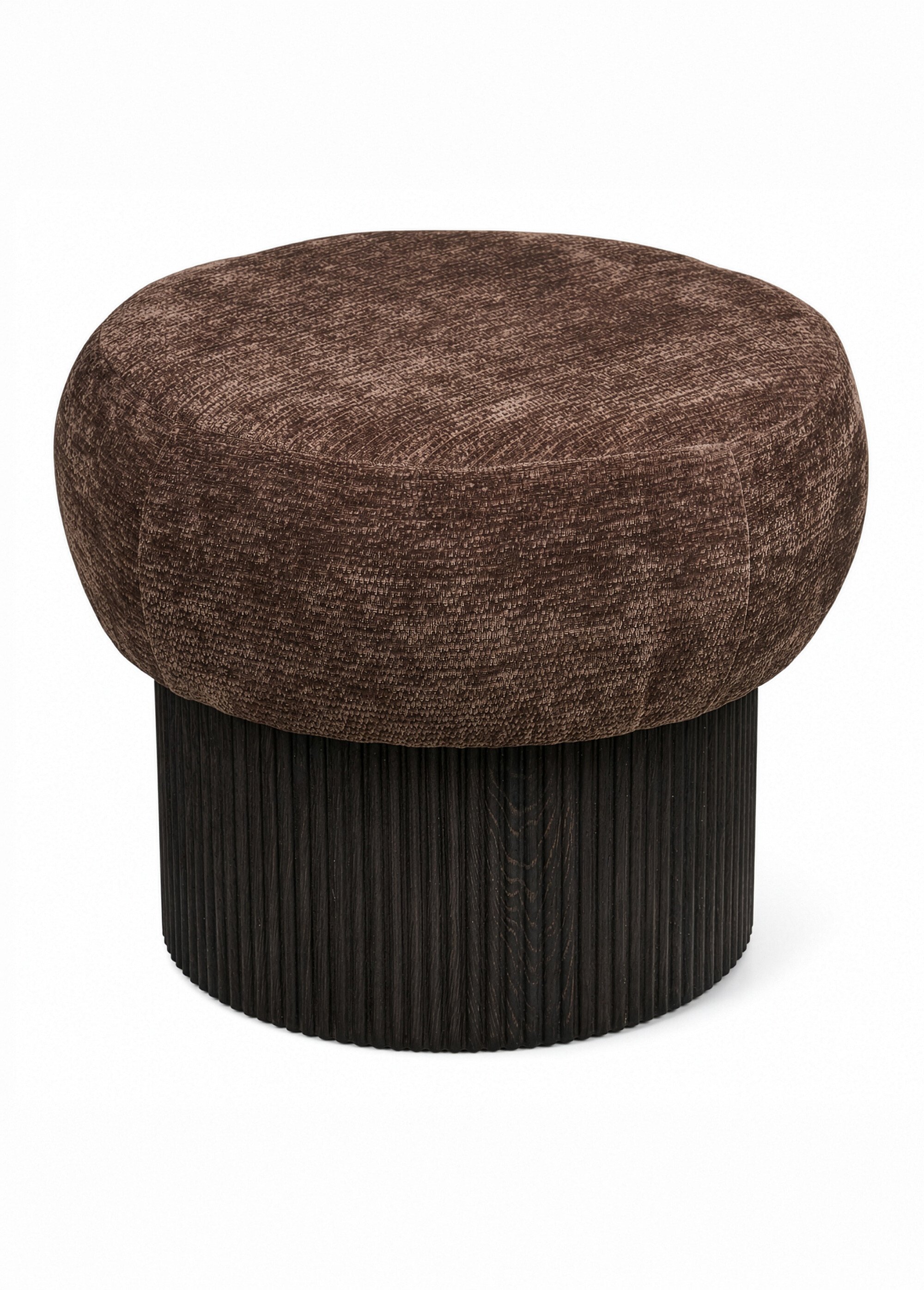 Pouf de rangement bimatière CHRISTCHURCH BRUN FONCE HN-1501094 FA1