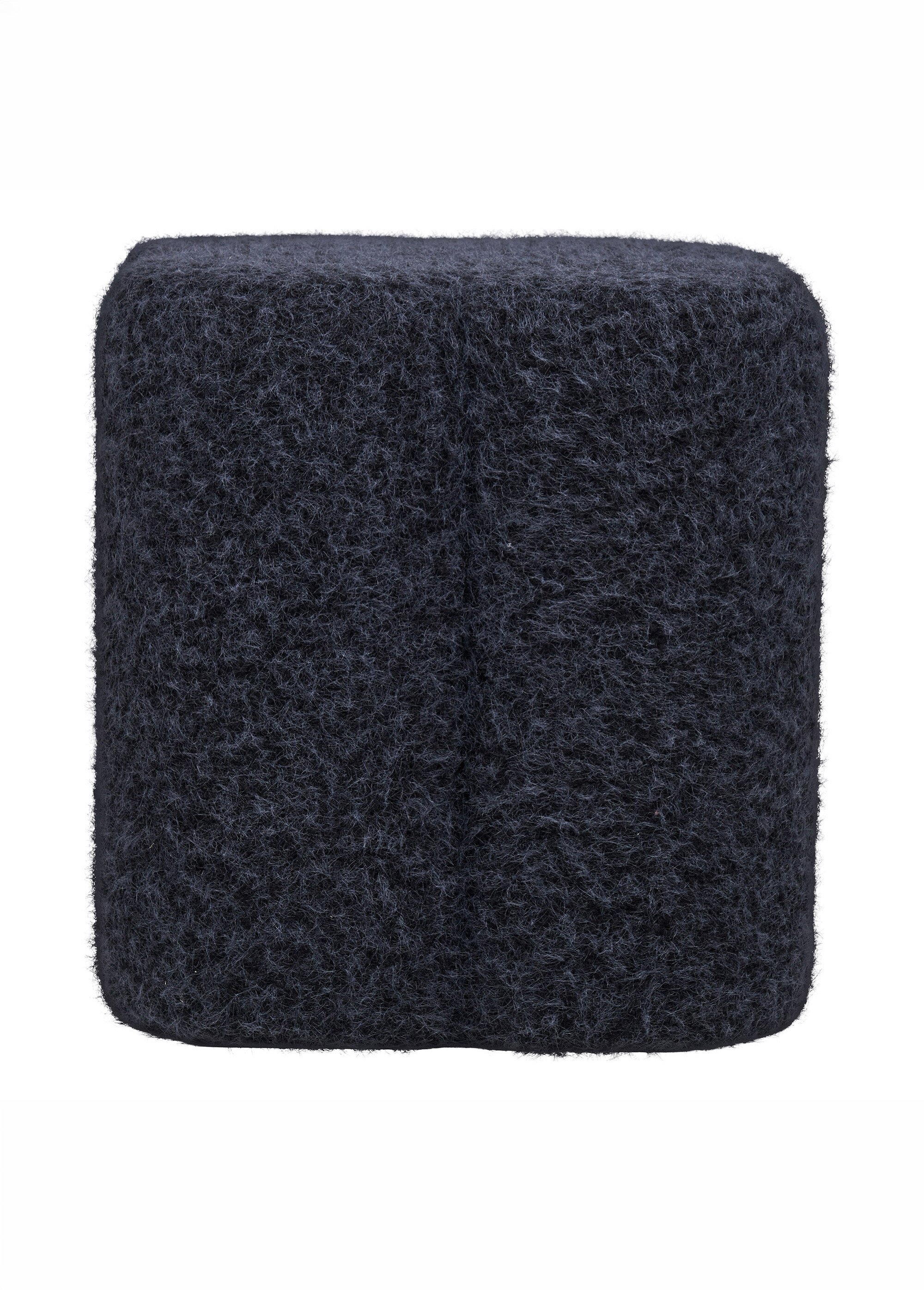 Pouf forme trèfle en bouclette DURBAN BLEU HN-1501092 DE1