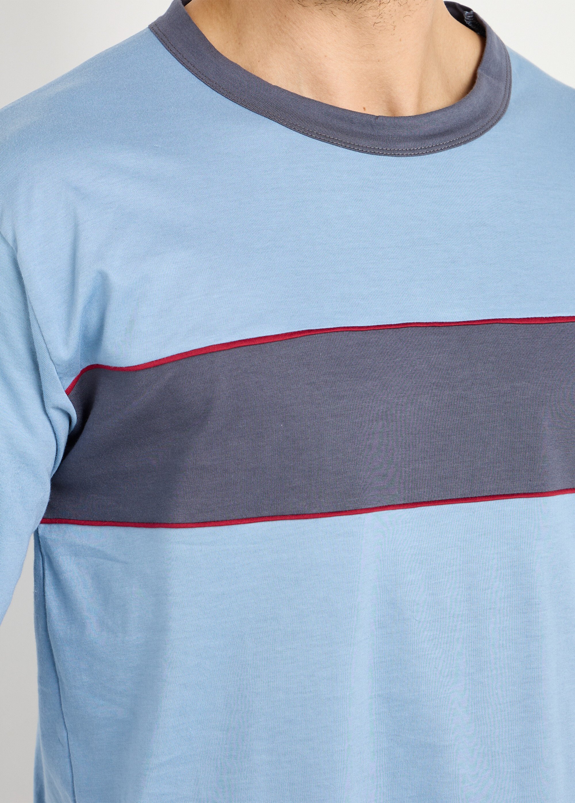 Pyjama coton bicolore Homme Bleu IGORA DE1