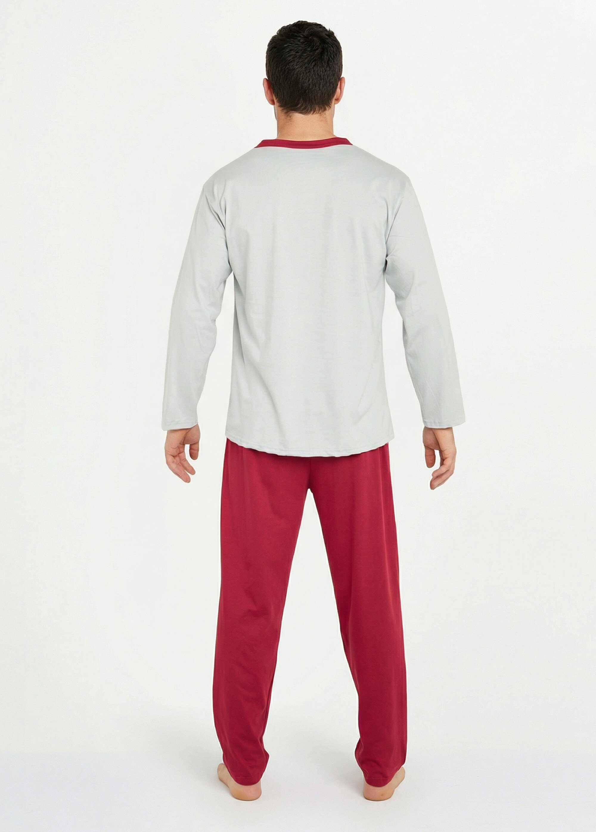 Pyjama coton bicolore Homme Rouge IGORA DO1