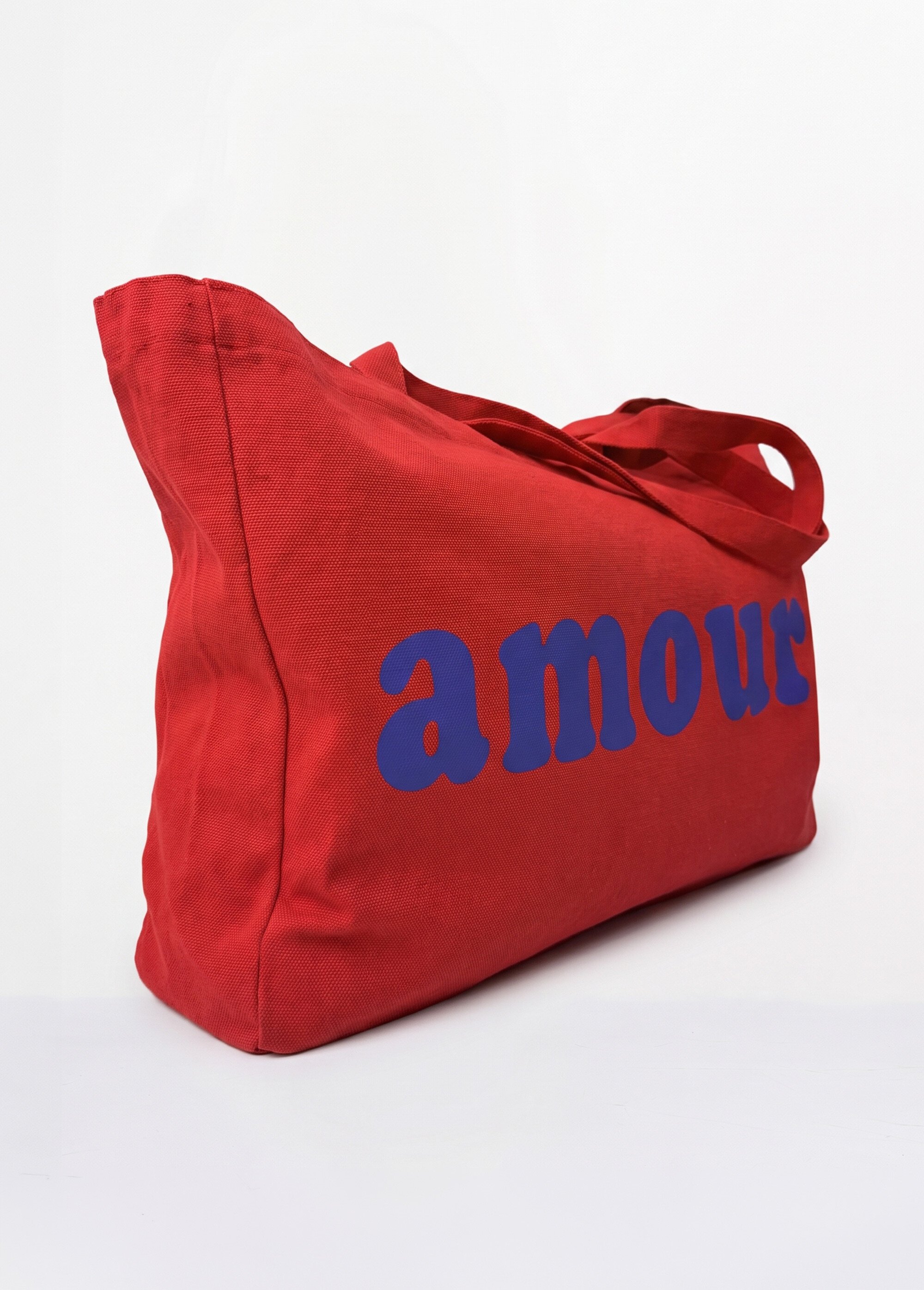 Sac en toile canvas message Amour Femme Rouge JB-SAC020AM FA1
