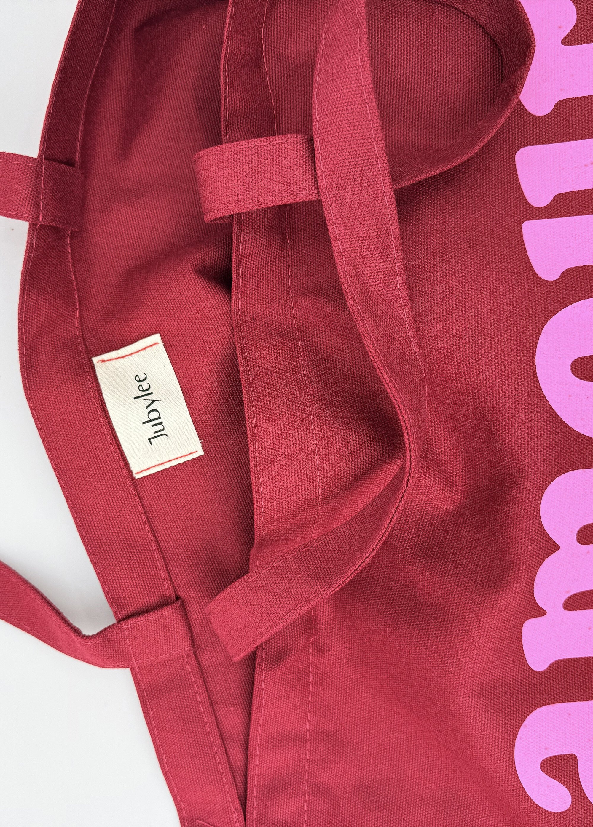 Sac en toile canvas message Amour Femme Rouge JB-SAC020AM OV1