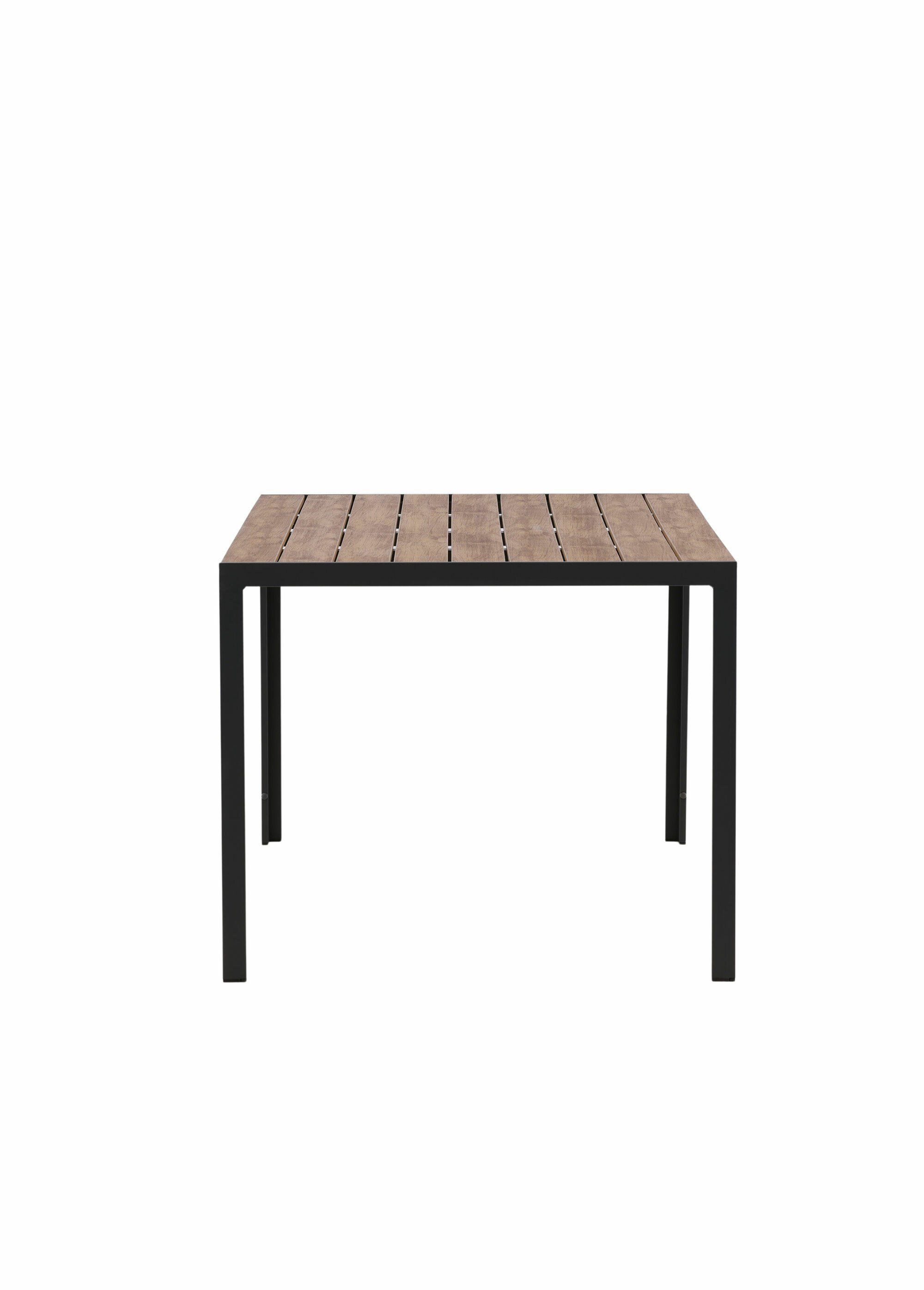 Table de jardin aluminium, dessus bois NOIR VEN-6091-408 DO1