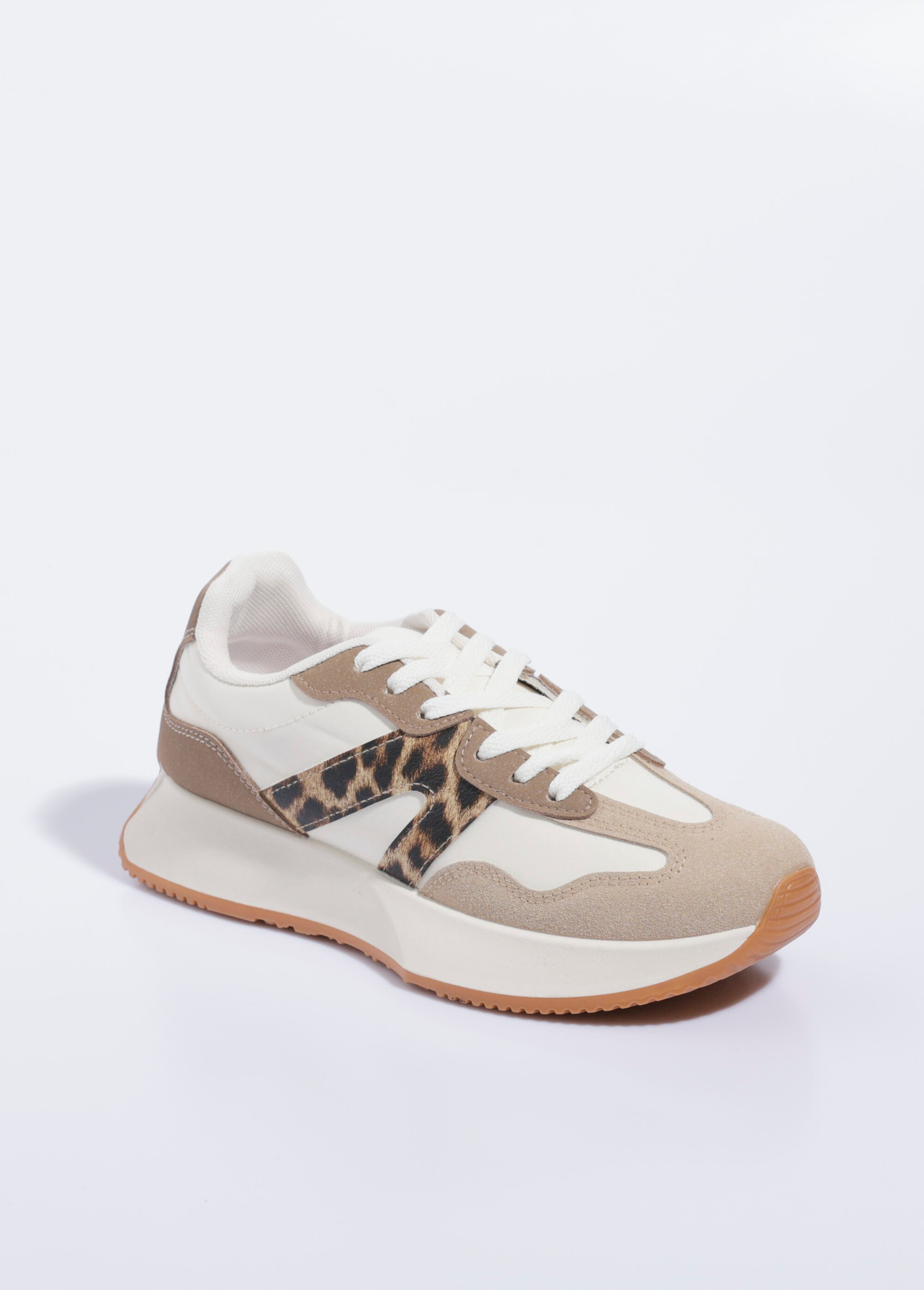 Baskets joggers à semelle compensée Femme Noir LBSDCX9692 FA1