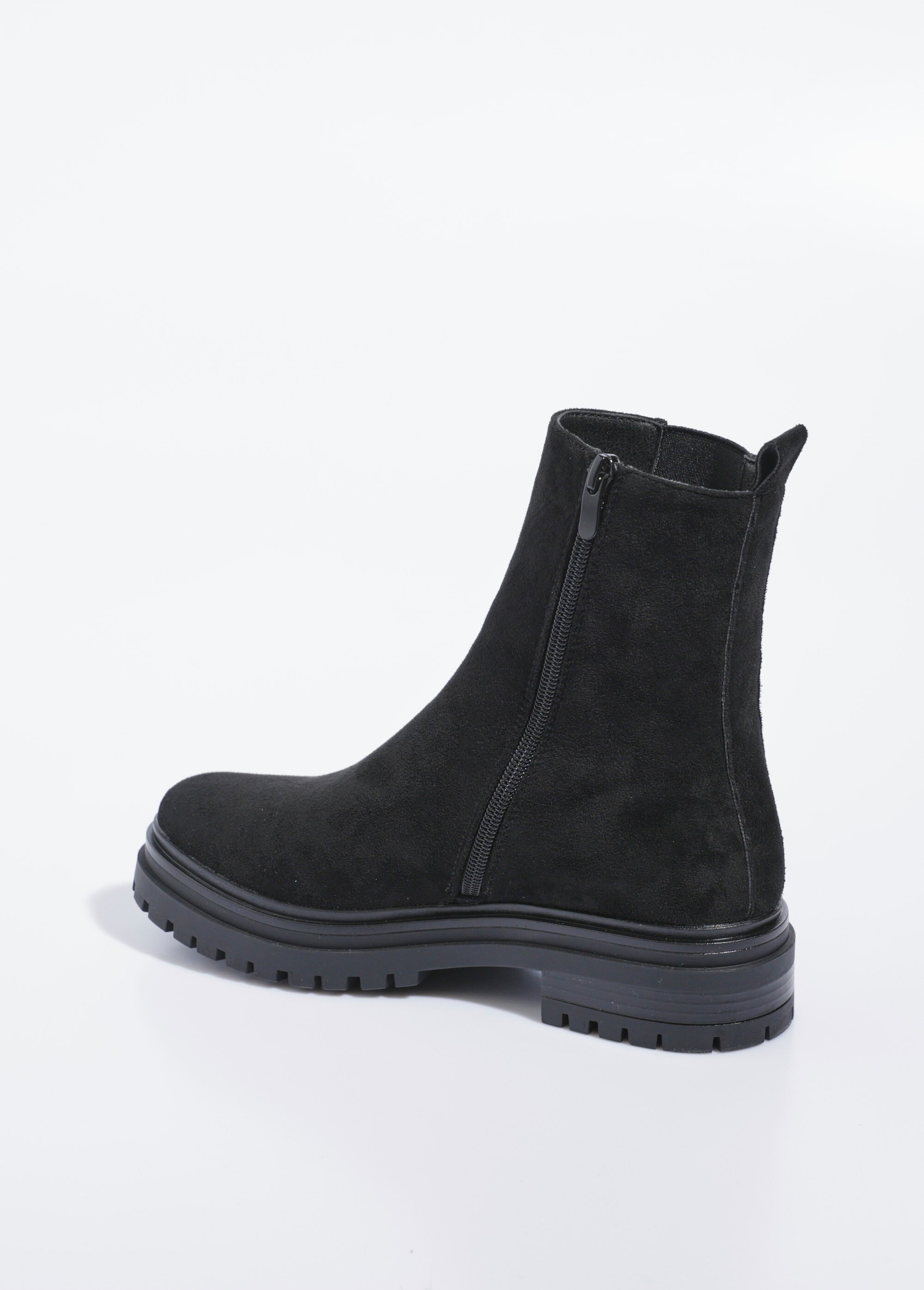Boots Chelsea hautes semelle crantée Femme Noir LBSDQY9103 DO1