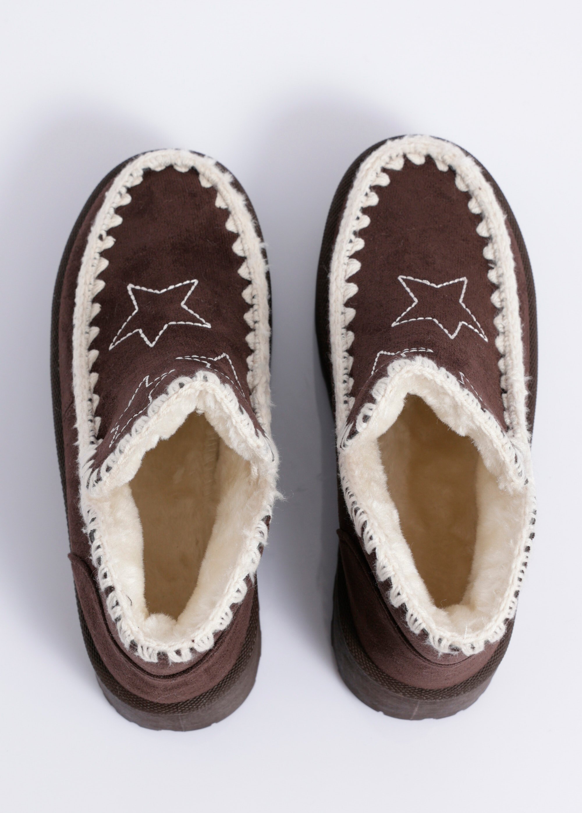 Boots ethniques compensées et fourrées Femme Marron COVLT33-47 OV1