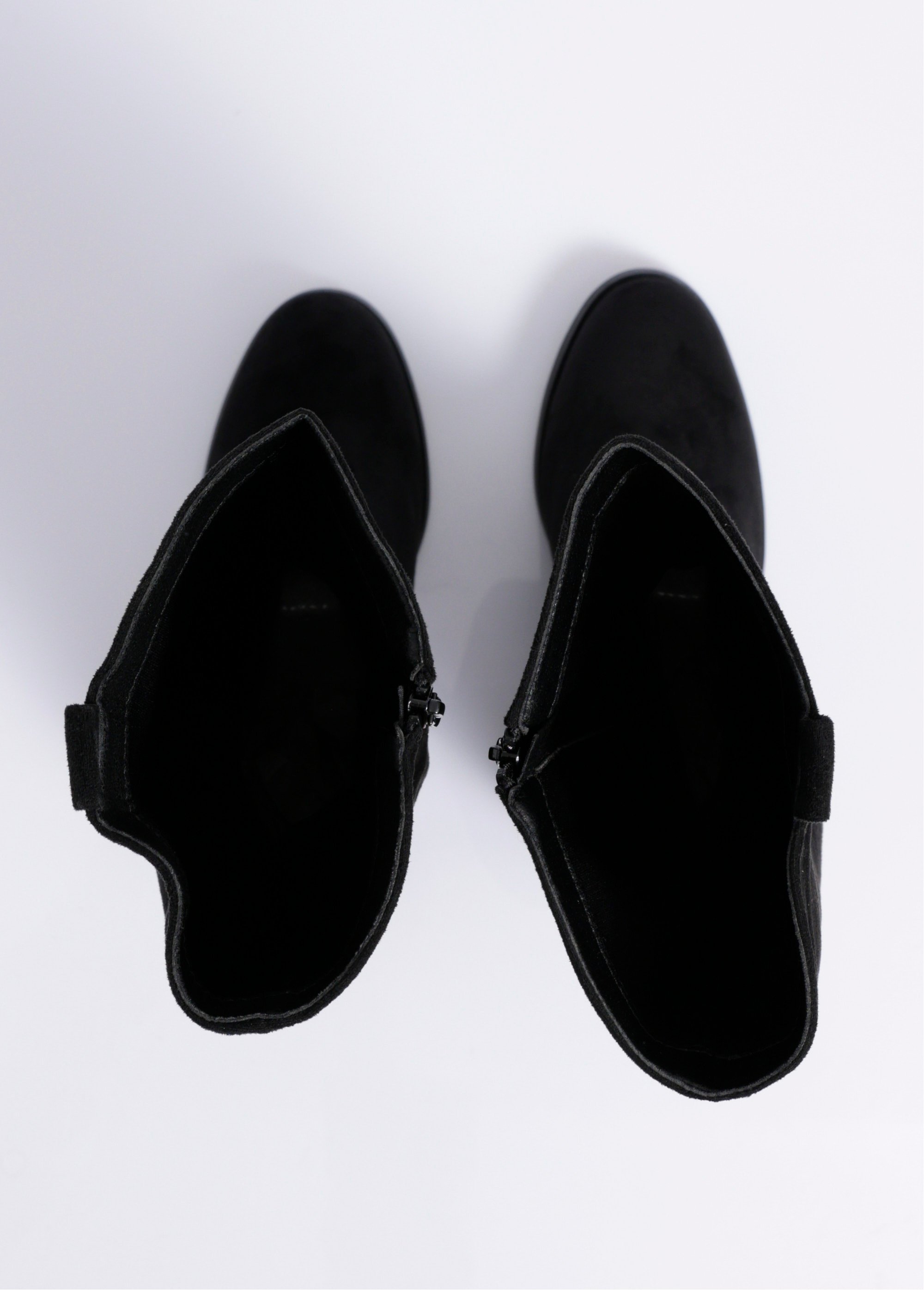 Bottes suédine bout rond thème western Femme Noir COVY2328 OV1