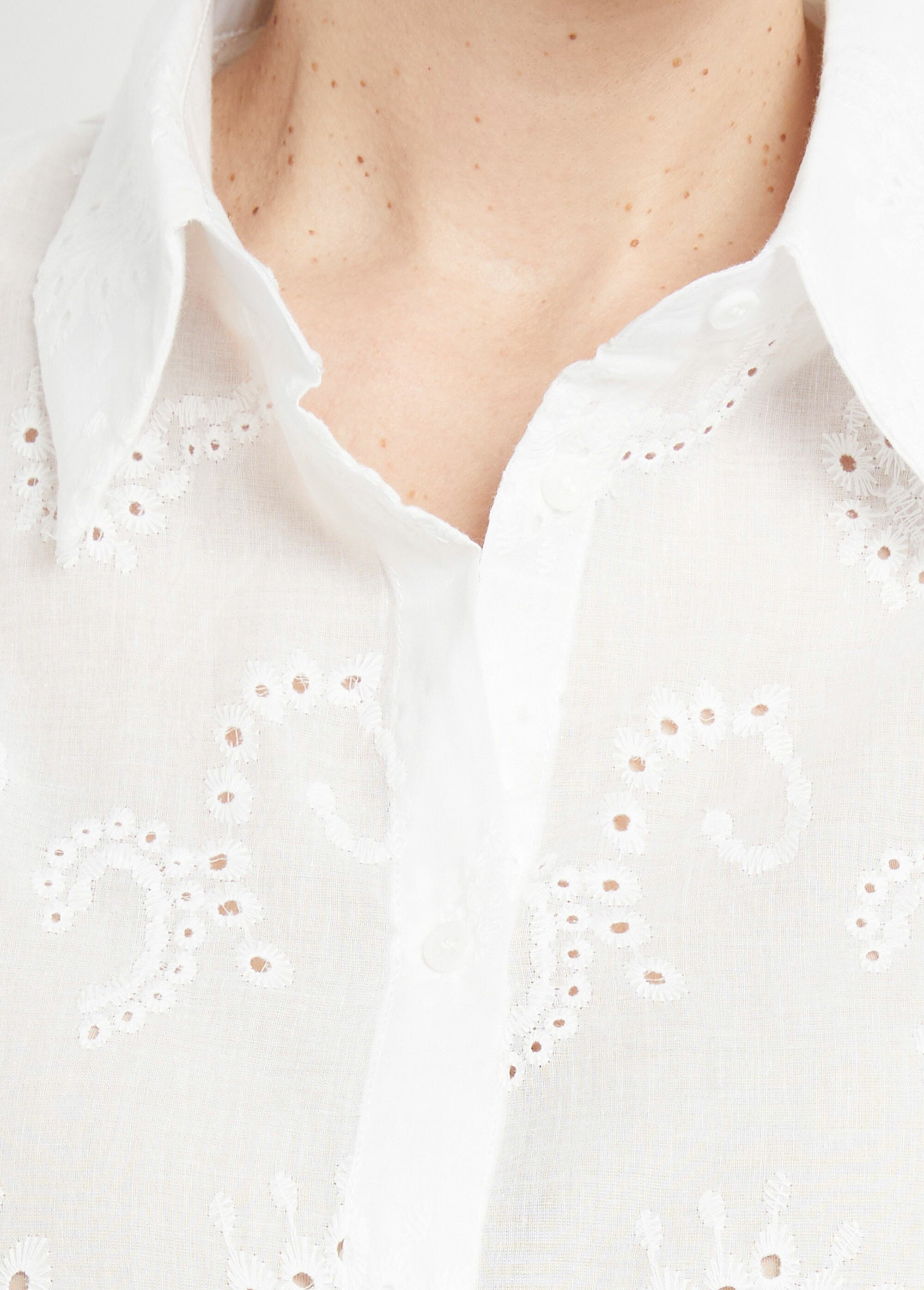 Chemisier coton avec broderie anglaise