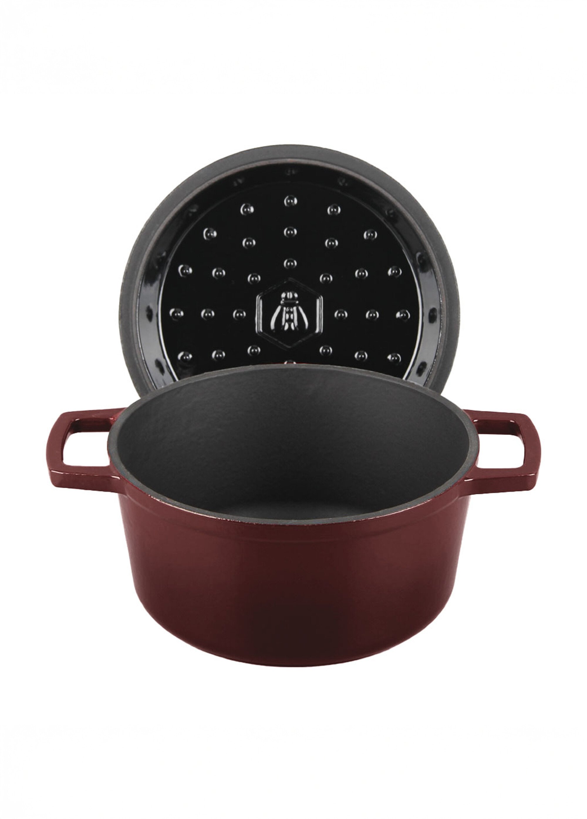 Cocotte fonte ronde 20cm, Masseiron 1M Rouge 9110185 DE1